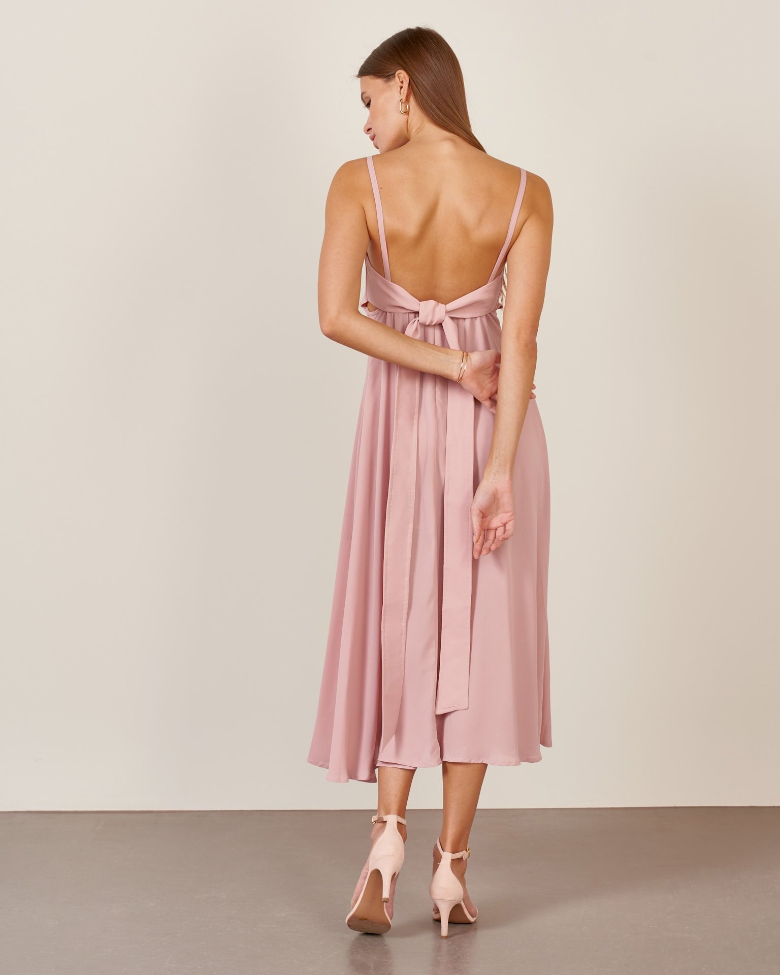 Nude-coloured dress, Pink — photo 4