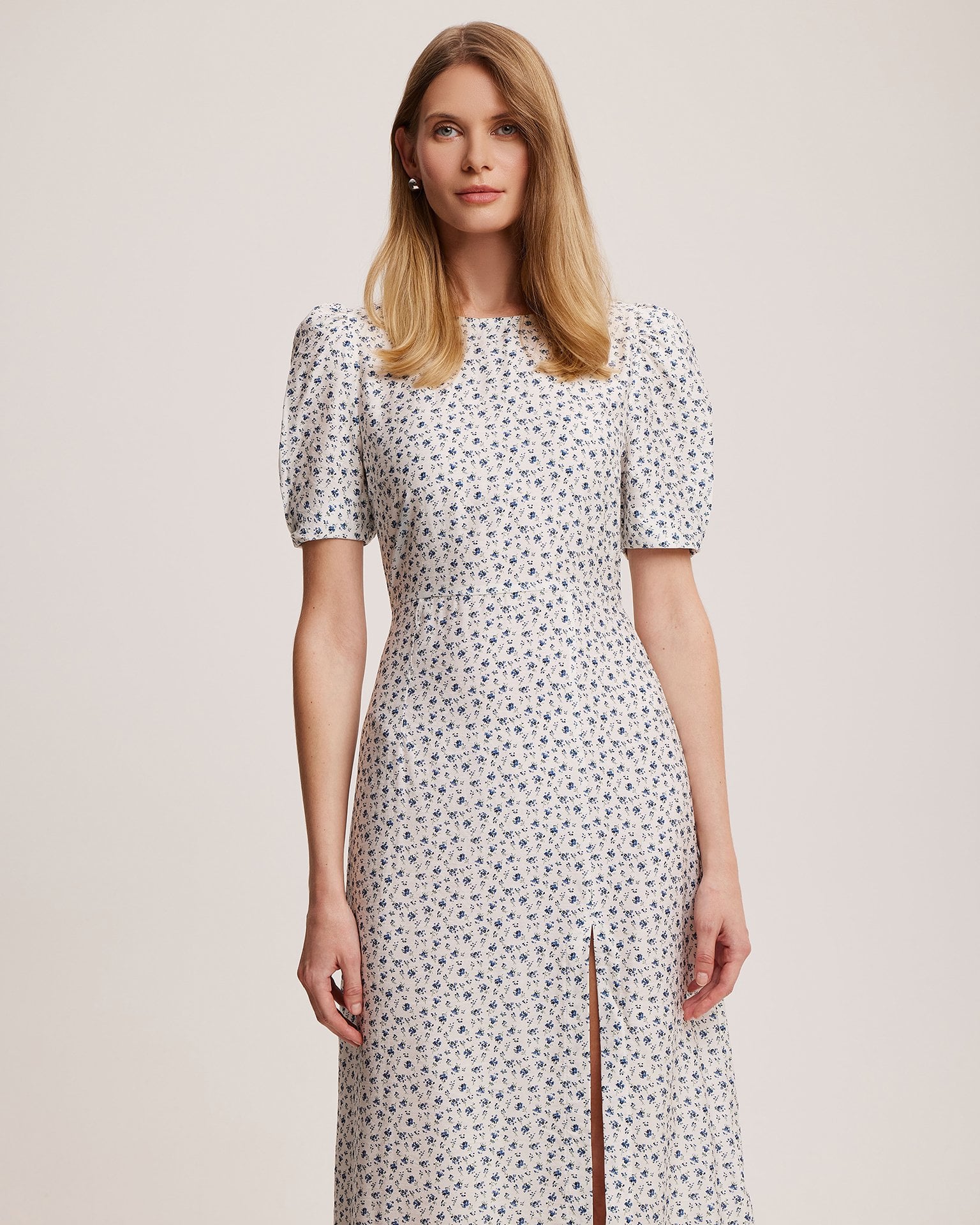 Dress with a slit