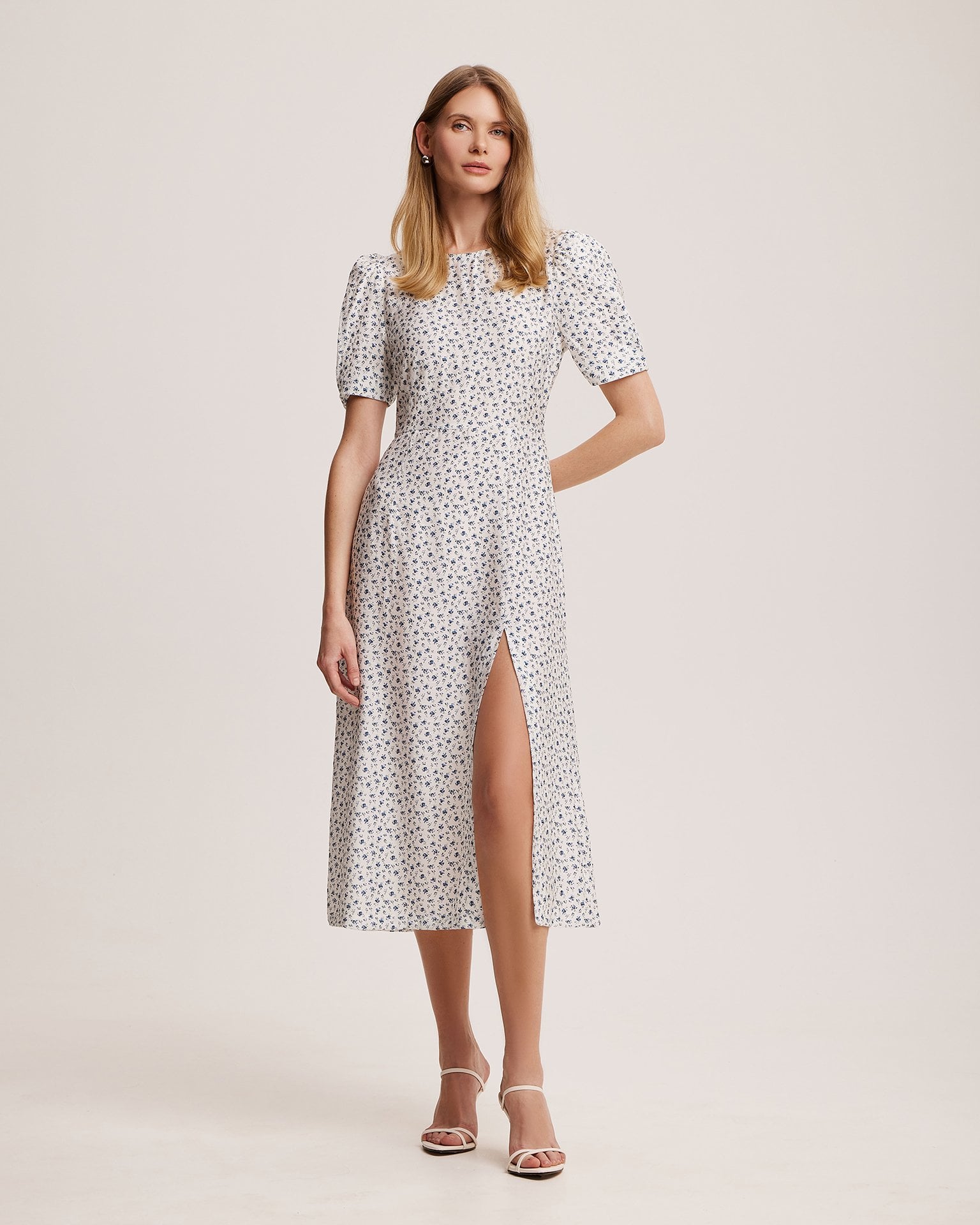 Dress with a slit