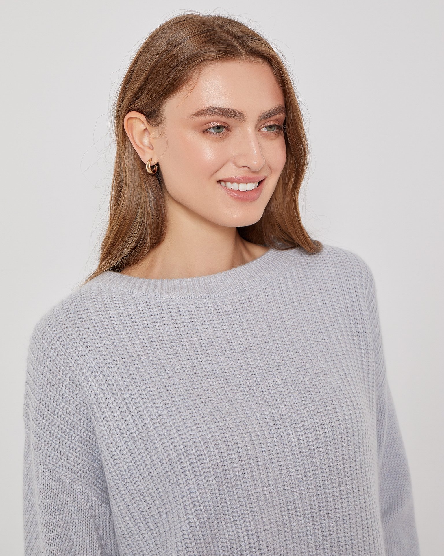 Oversized Knitted Suit, Blue — photo 5