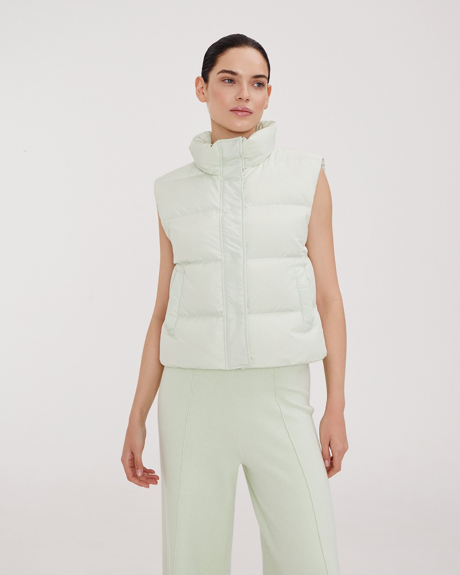 Zip-up vest, Mint — photo 2