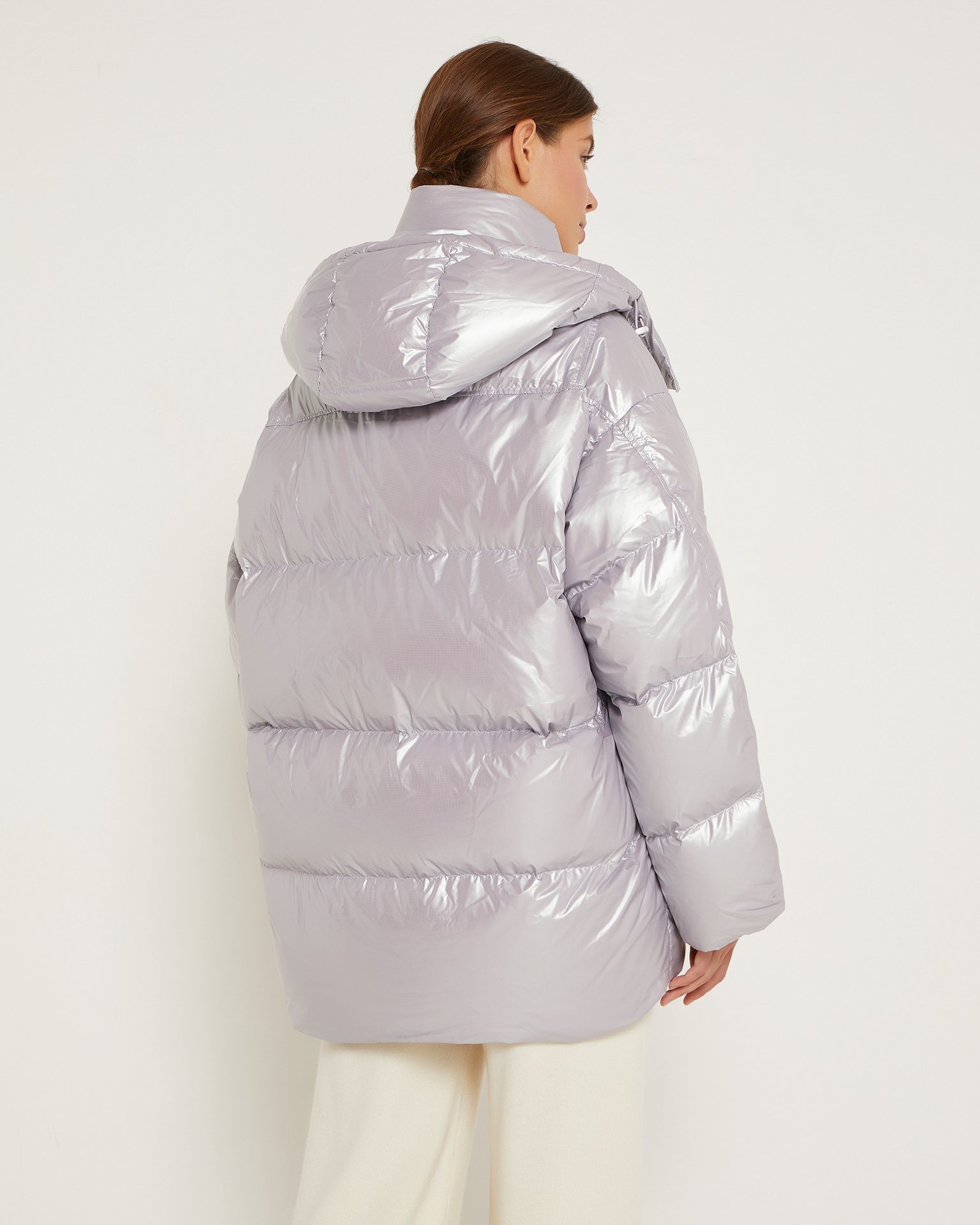A short lilac down jacket, Lilac — photo 5
