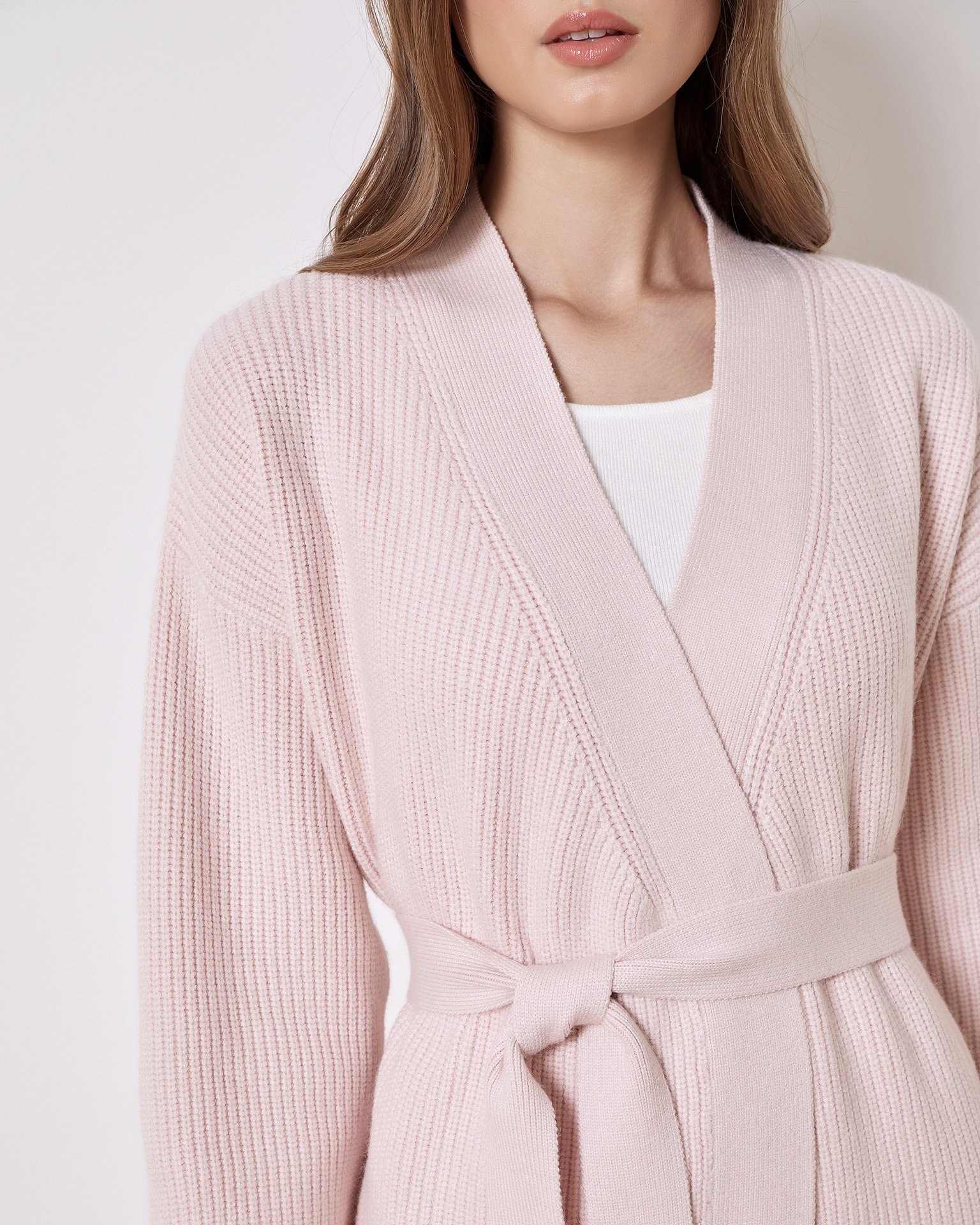 Buttonless cardigan, Pink — photo 7