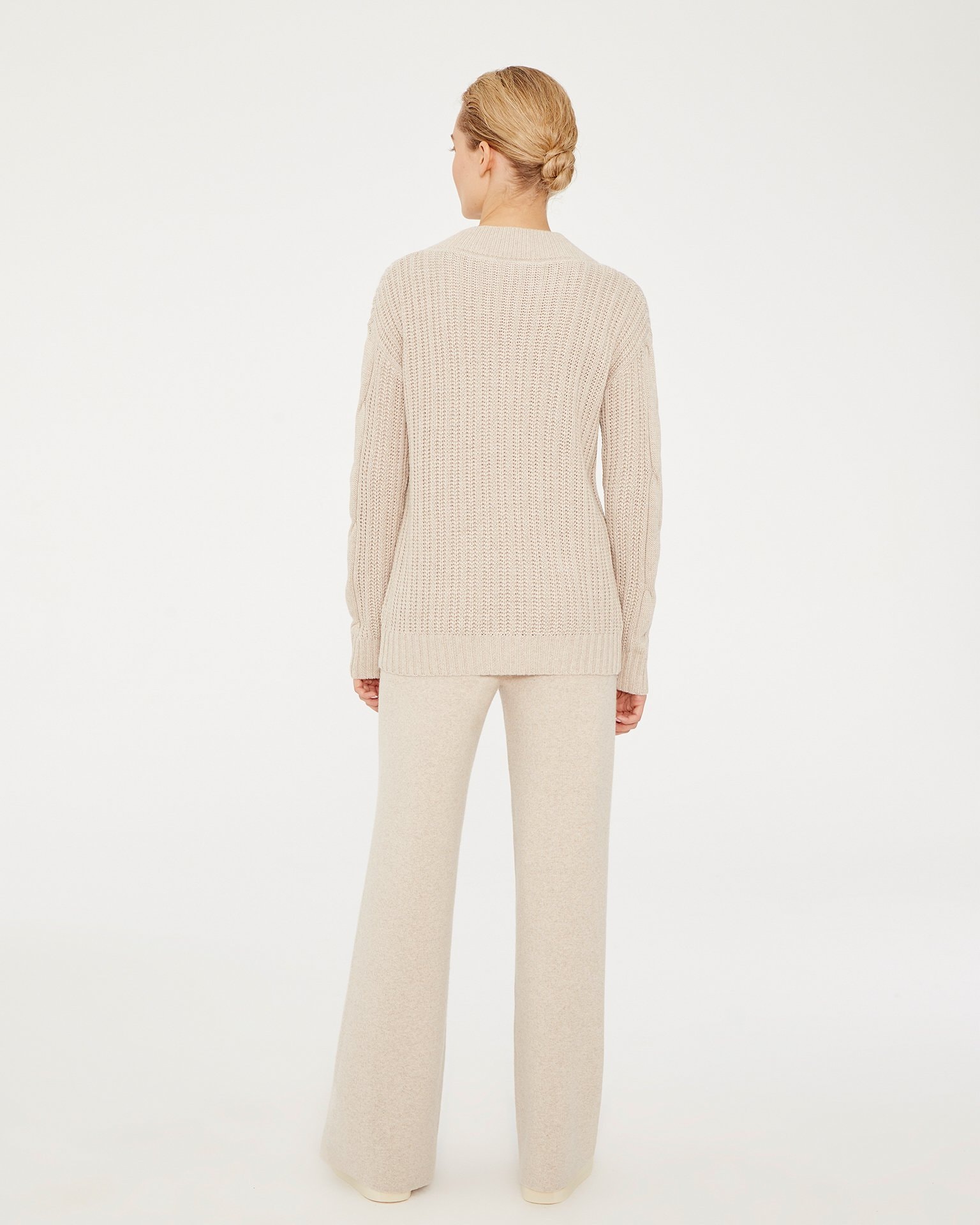 Set with wide-leg trousers, Beige — photo 3