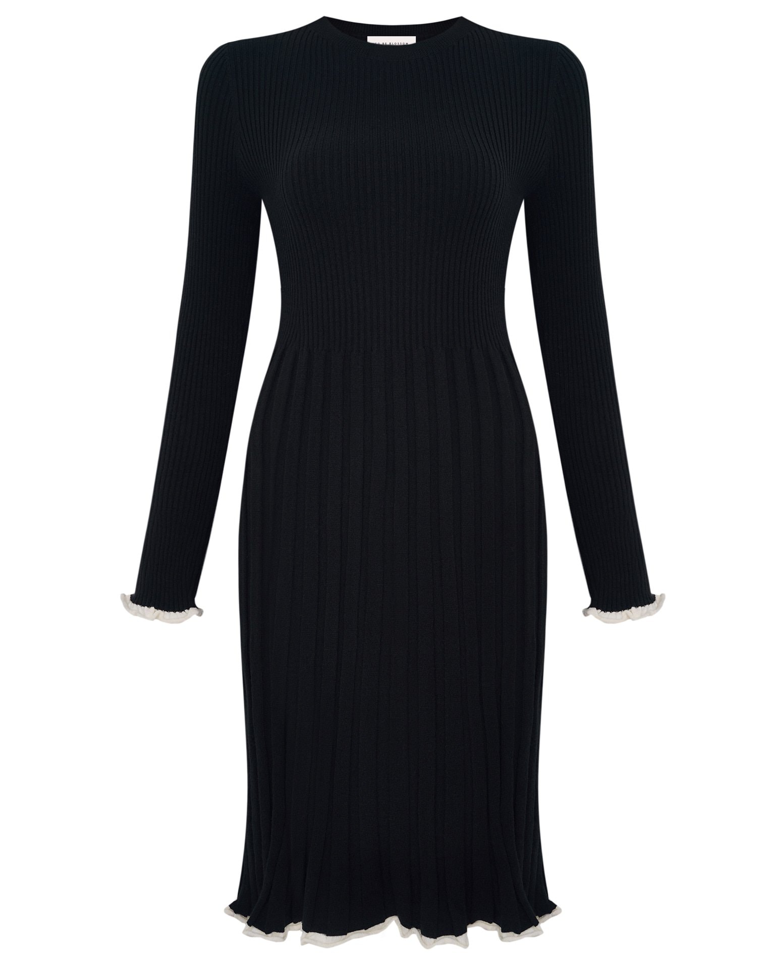 Dress with long sleeves, Black — photo 6