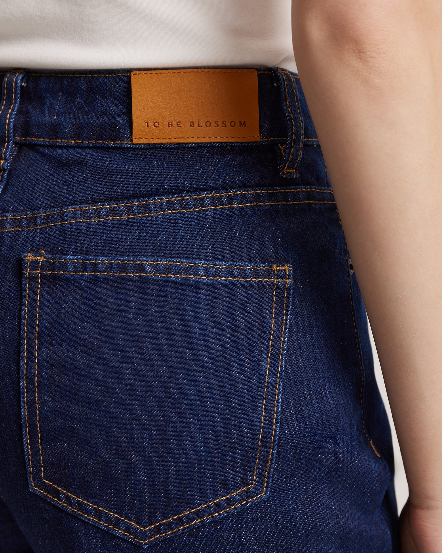 Wide-leg jeans, Dark Blue — photo 7