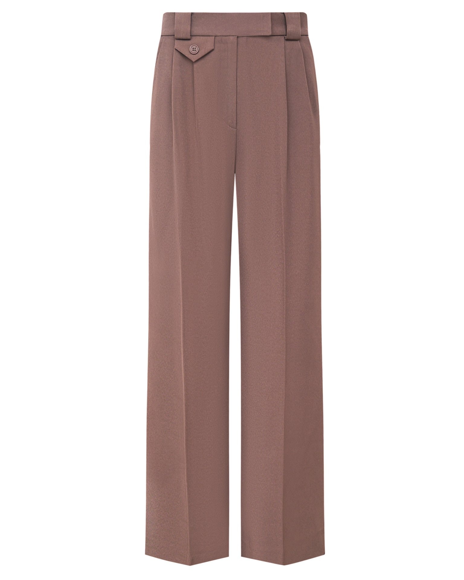 Trousers with decorative pocket in chocolate brown, Brown — photo 10
