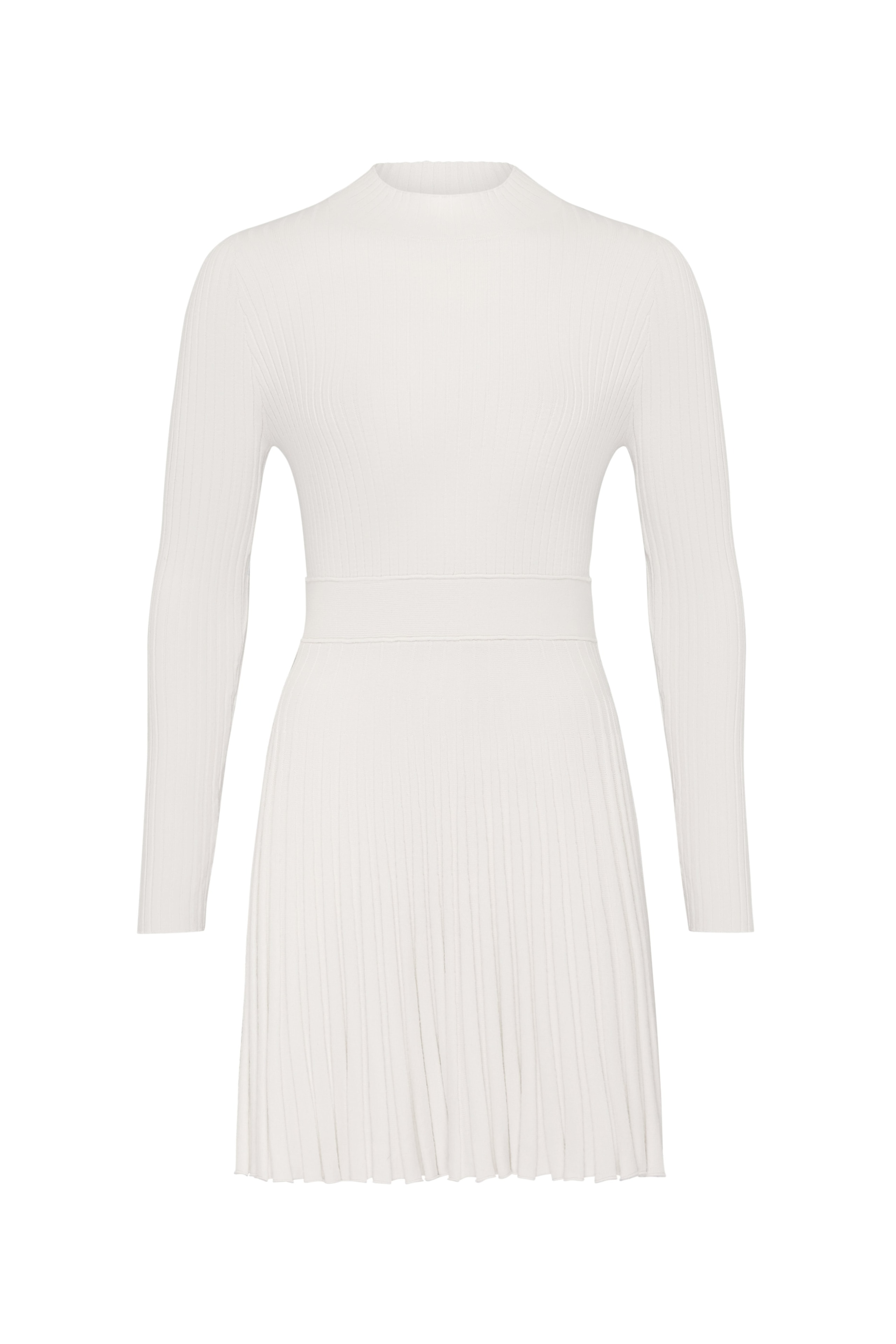 Dress with a flared skirt, White — photo 6
