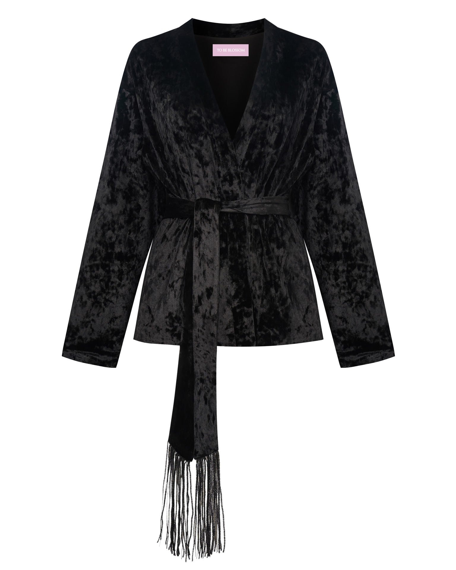 Velvet Kimono, Black — photo 8