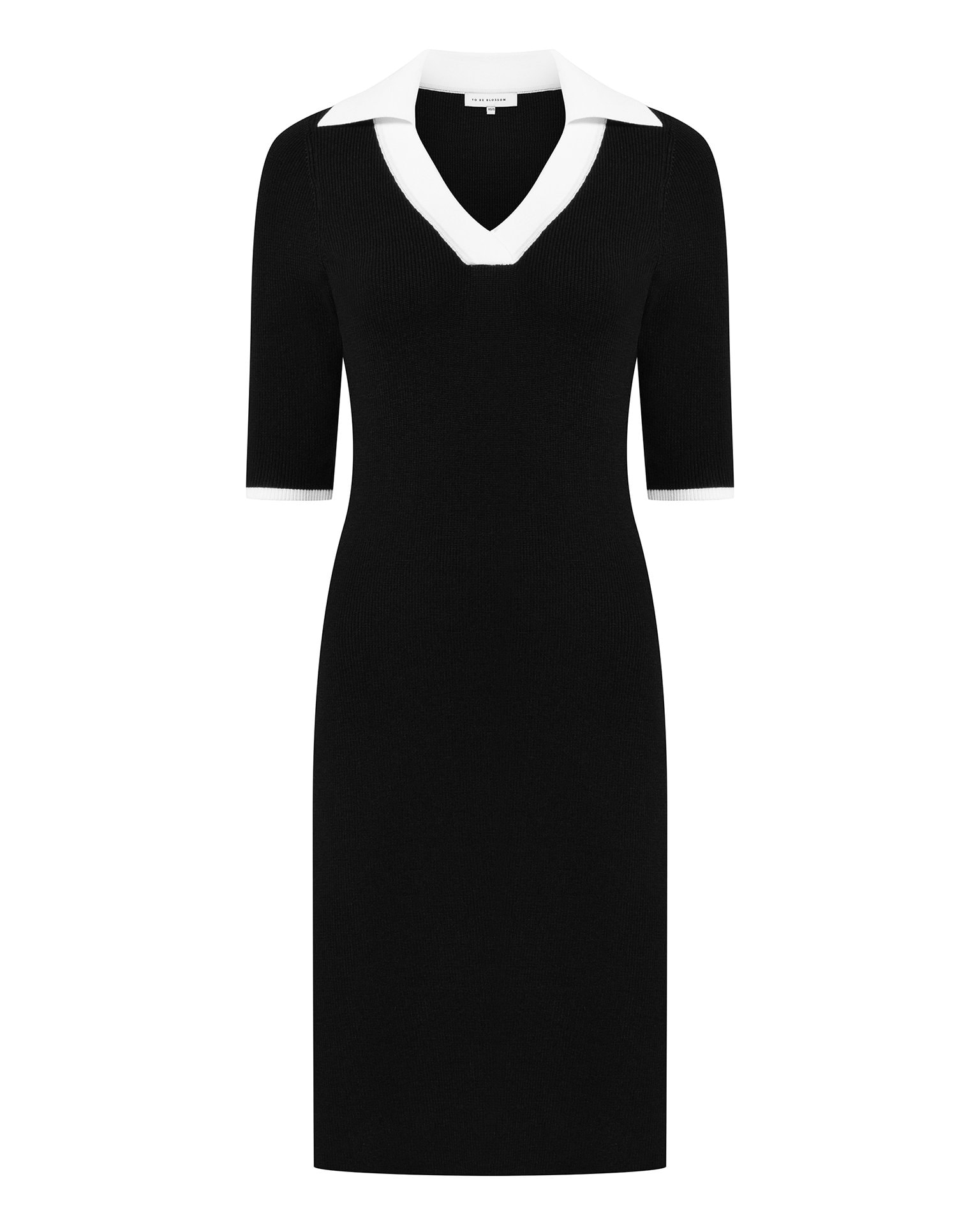 V-neck dress, Black — photo 7