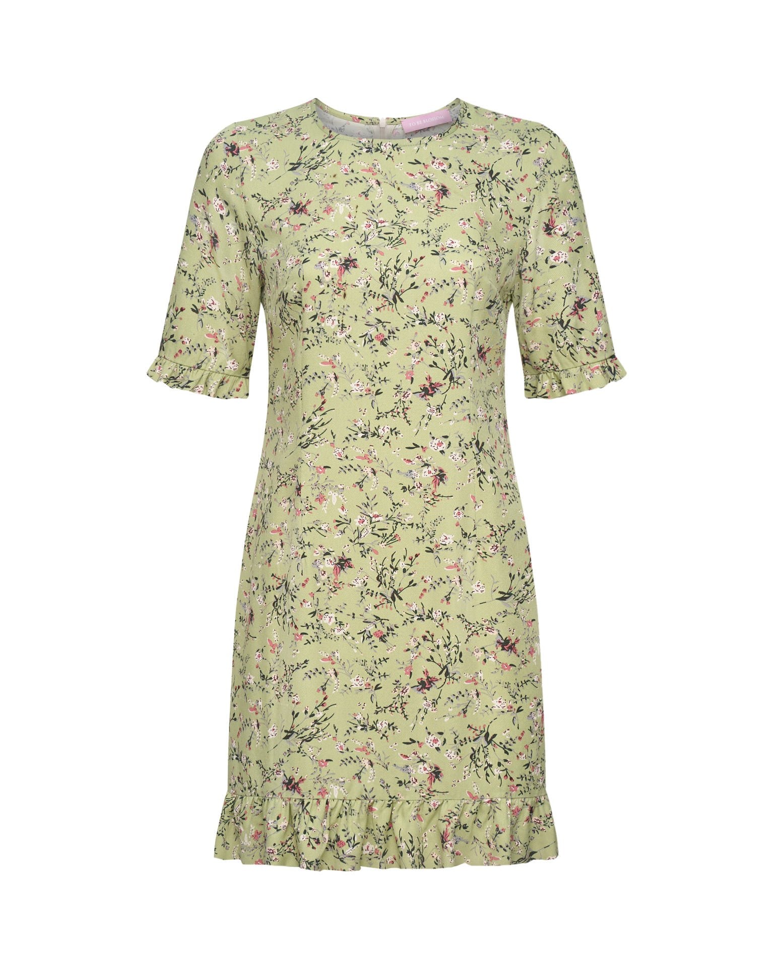 Mini dress with a pattern, Green