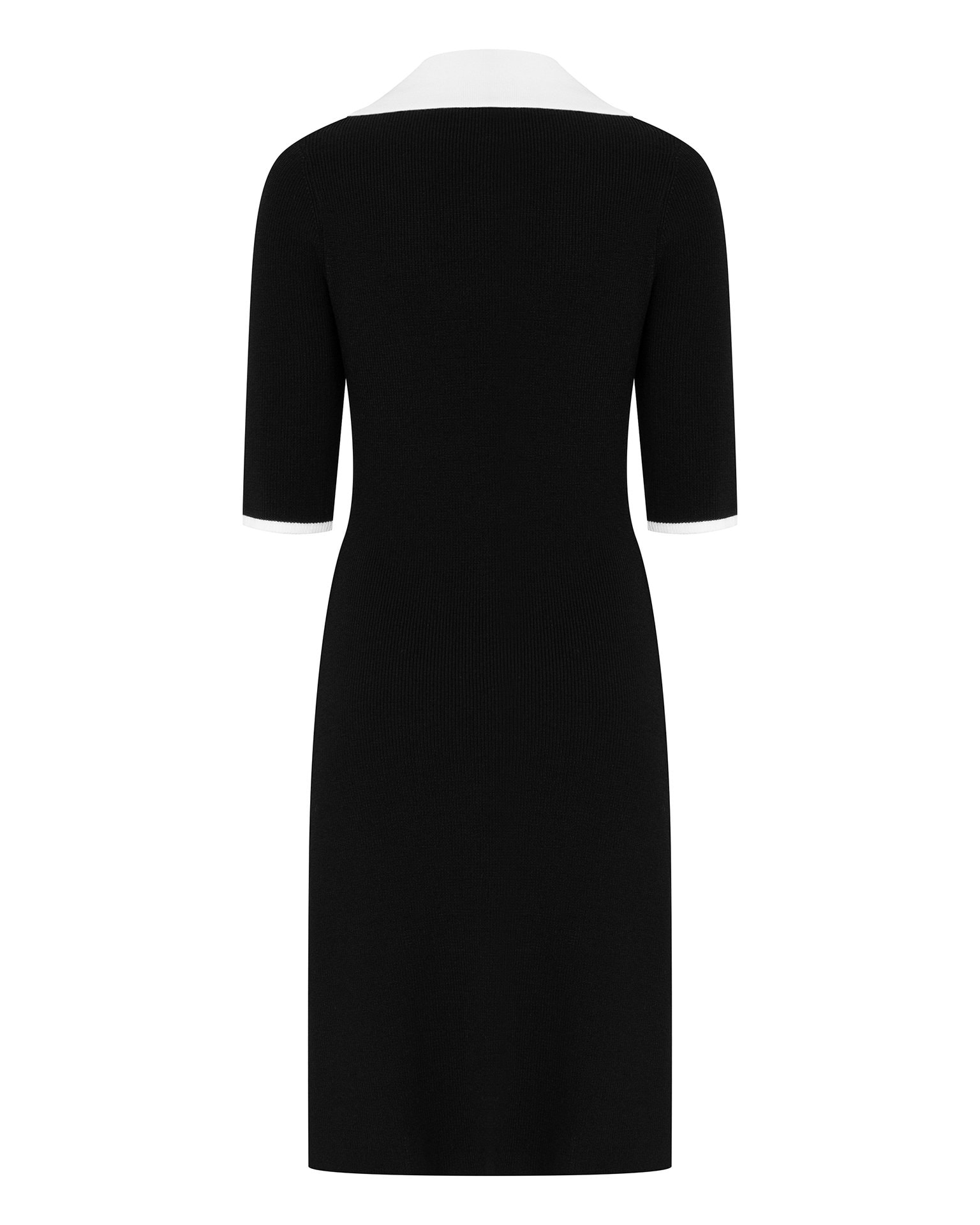 V-neck dress, Black — photo 8