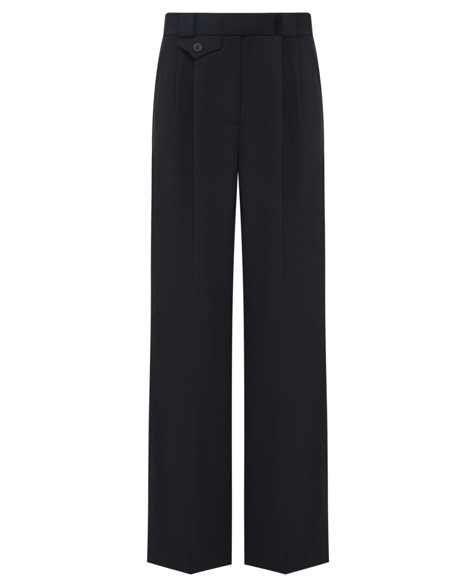 Trousers with decorative pocket in black, Black — photo 10