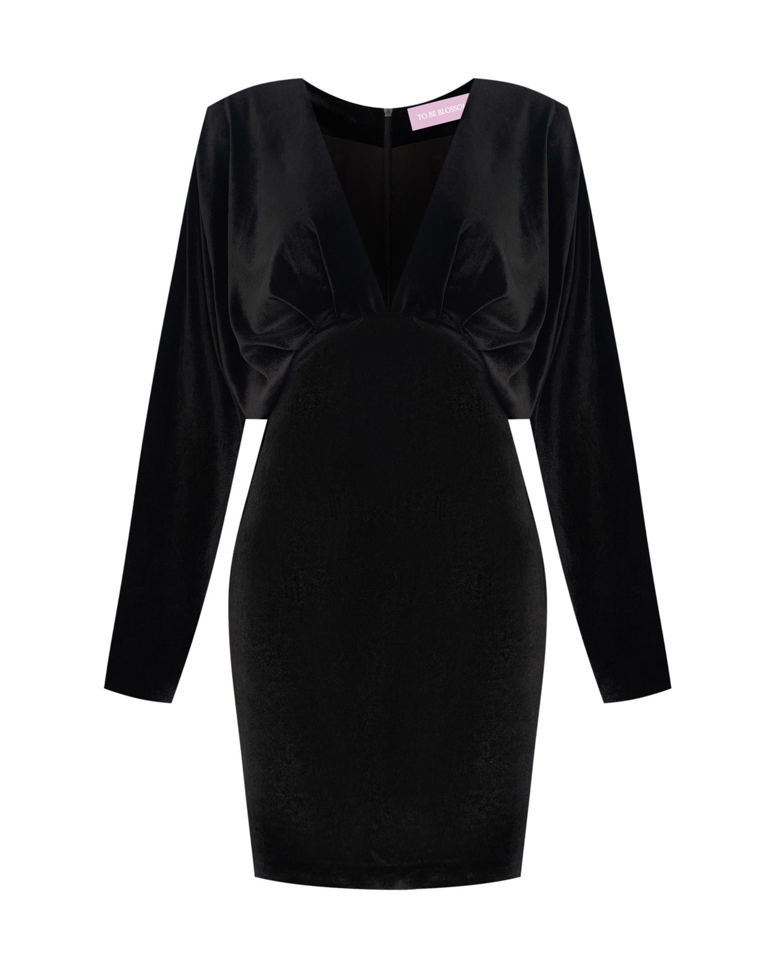Black Velvet Dress, Black — photo 7