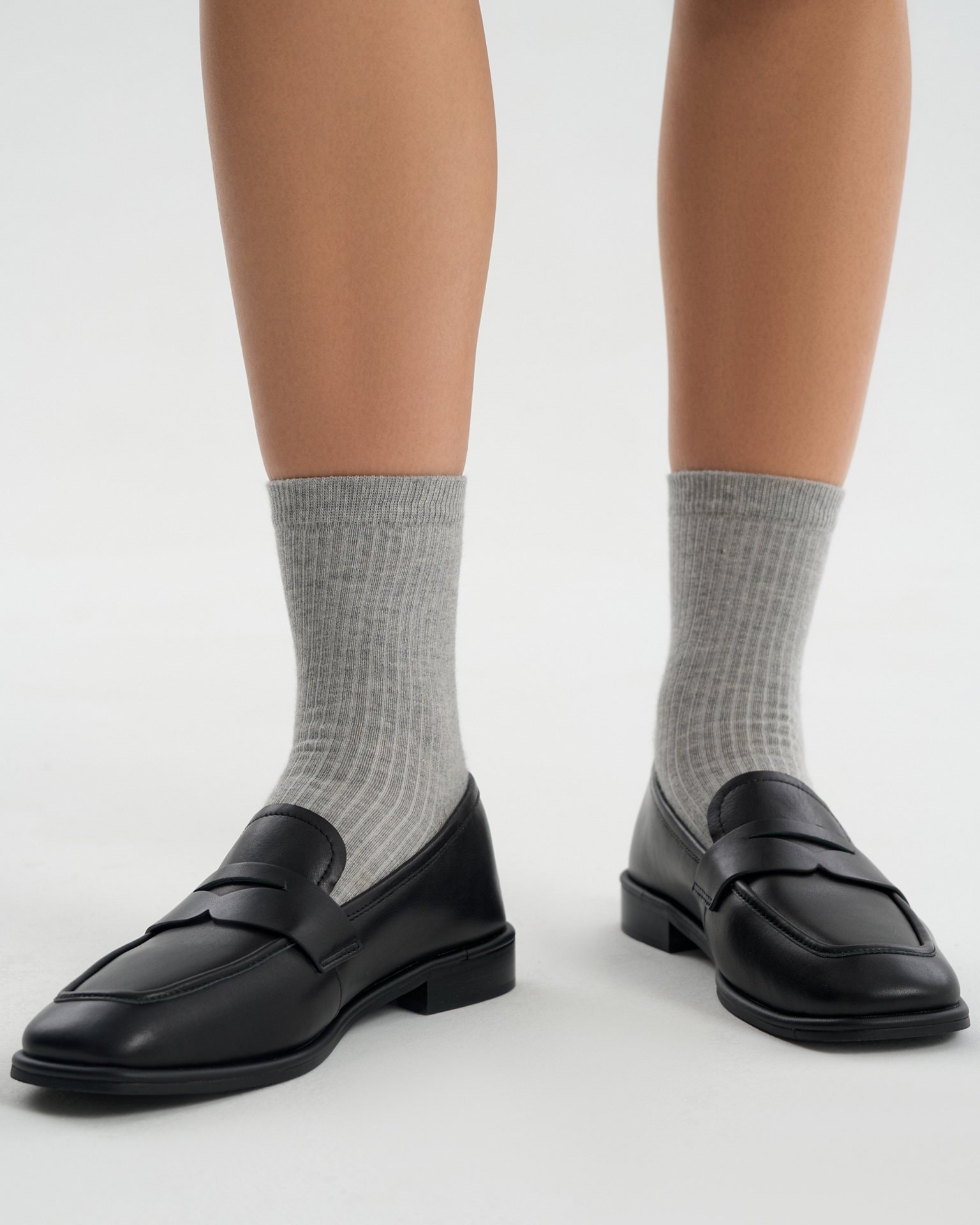 Loafers in genuine leather with an ultra-soft insole, Black — photo 3