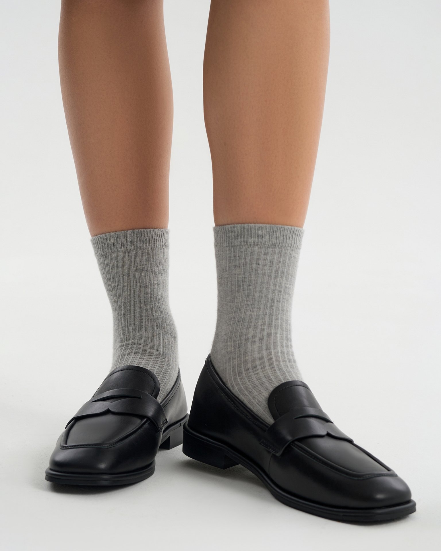 Loafers in genuine leather with an ultra-soft insole, Black — photo 2