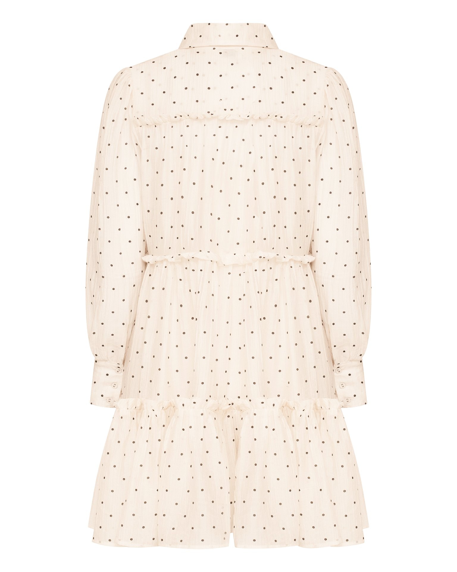 Dress with flounces, Light Beige — photo 9
