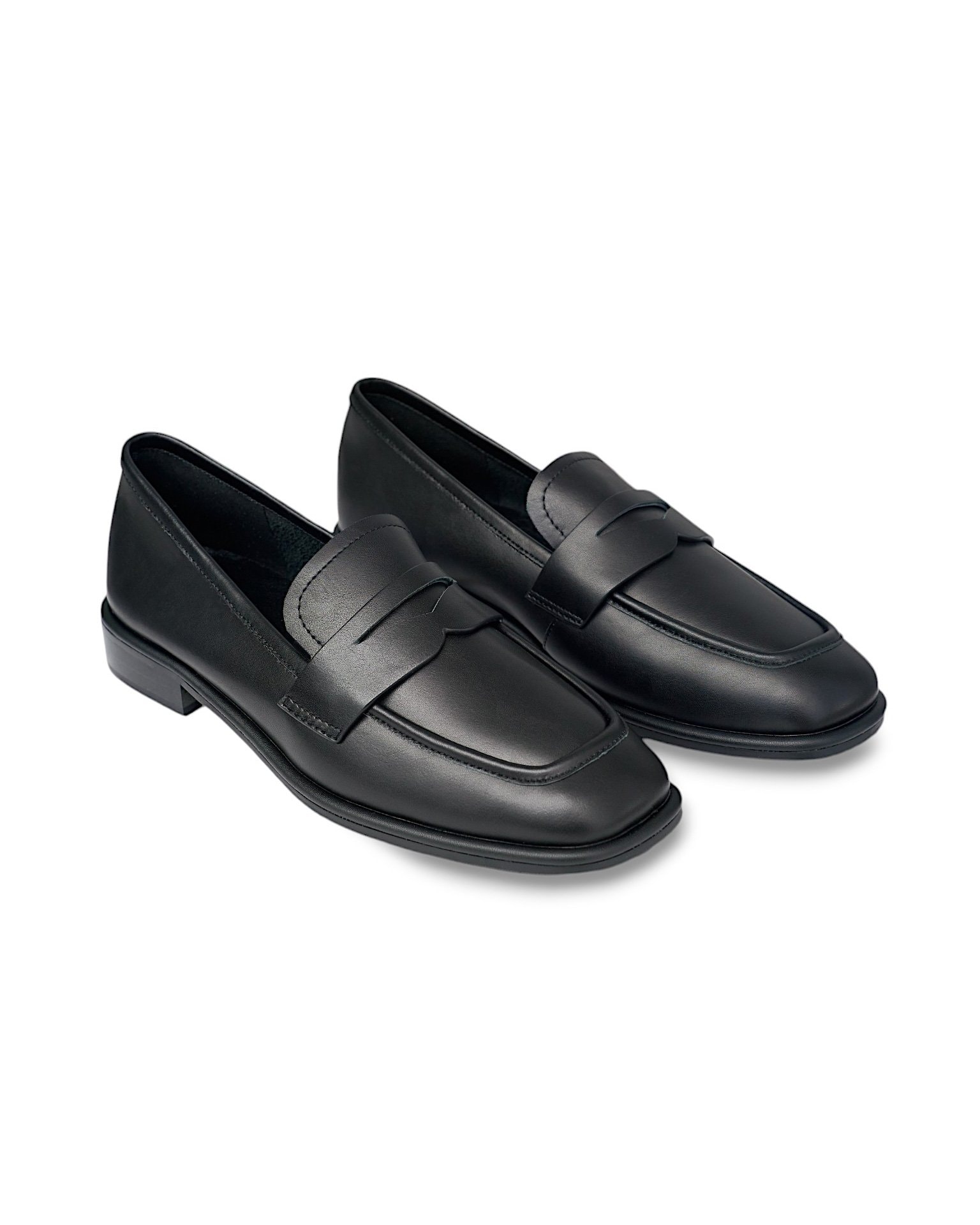 Loafers in genuine leather with an ultra-soft insole, Black