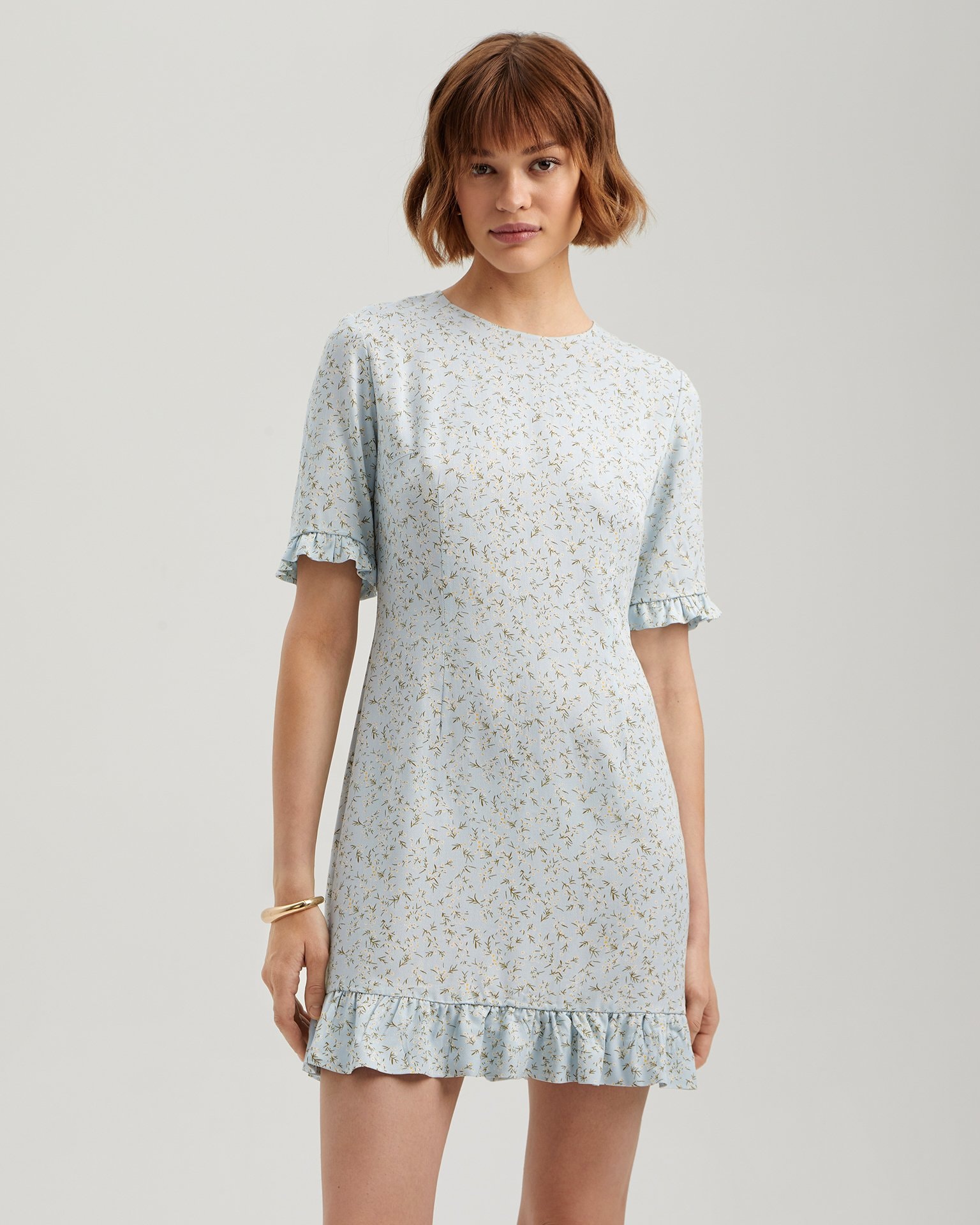Ruffle dress, Azure — photo 5