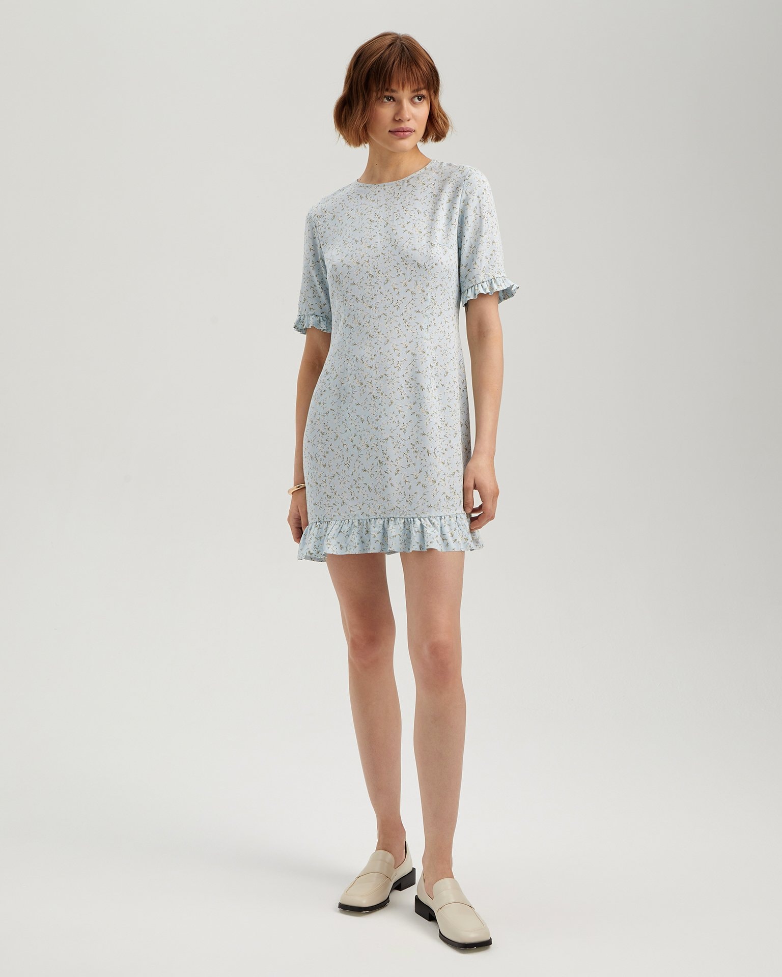 Ruffle dress, Azure — photo 2