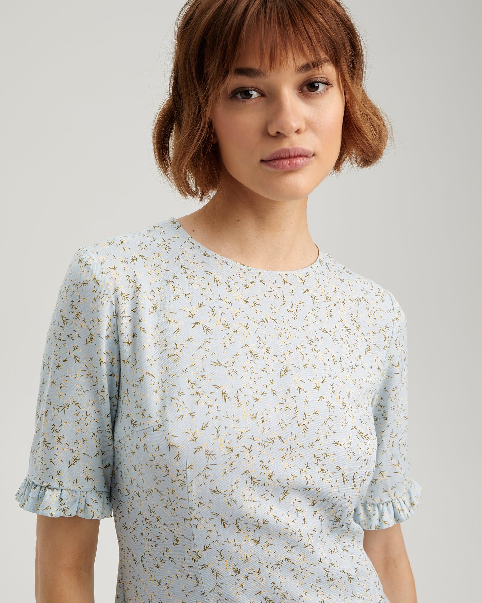 Ruffle dress, Azure — photo 6
