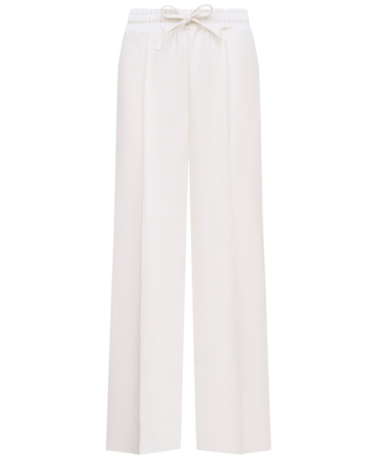 Wide-leg trousers with creases, White — photo 7