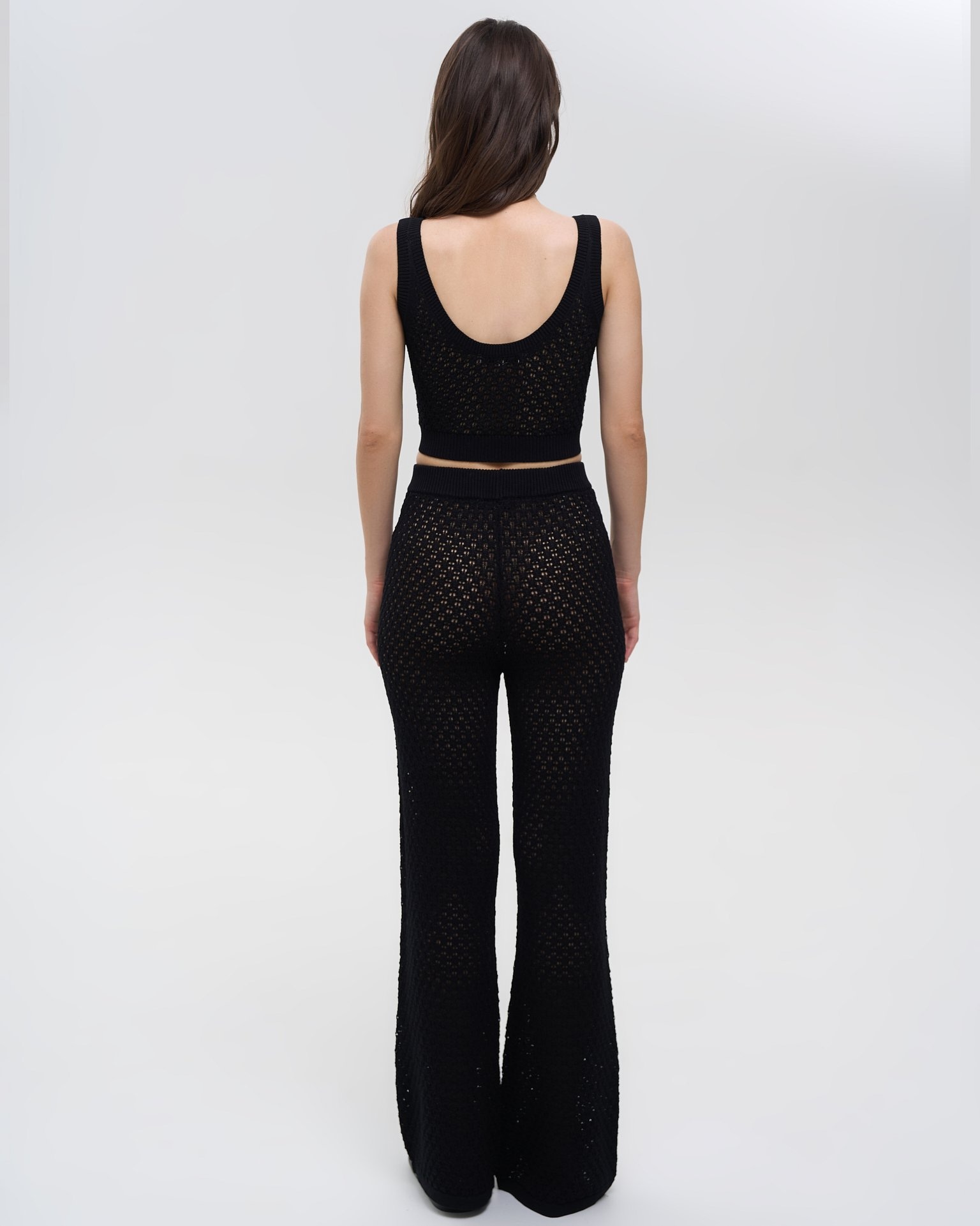 Black Viscose Trousers