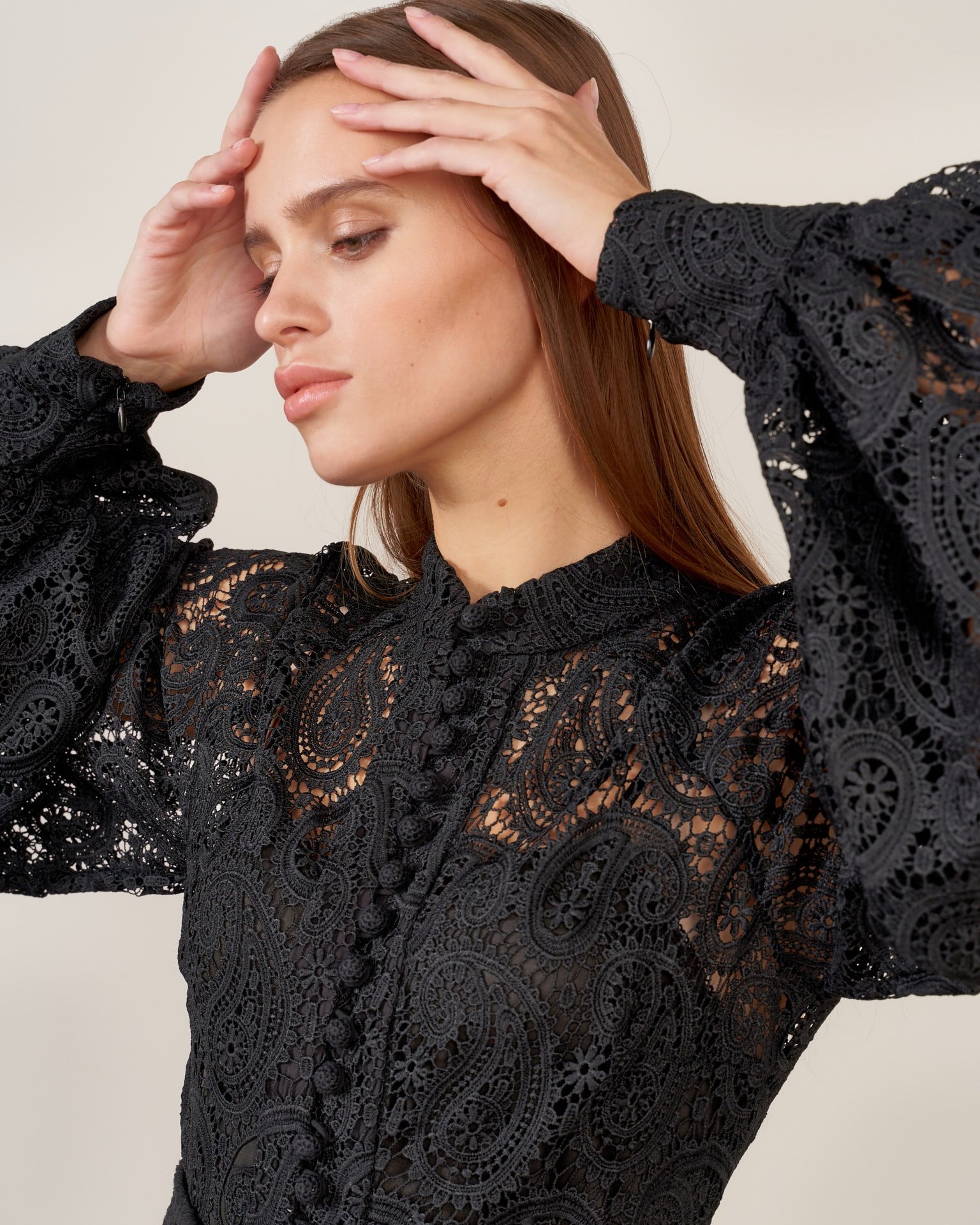 Dress with Paisley pattern, Black — photo 5