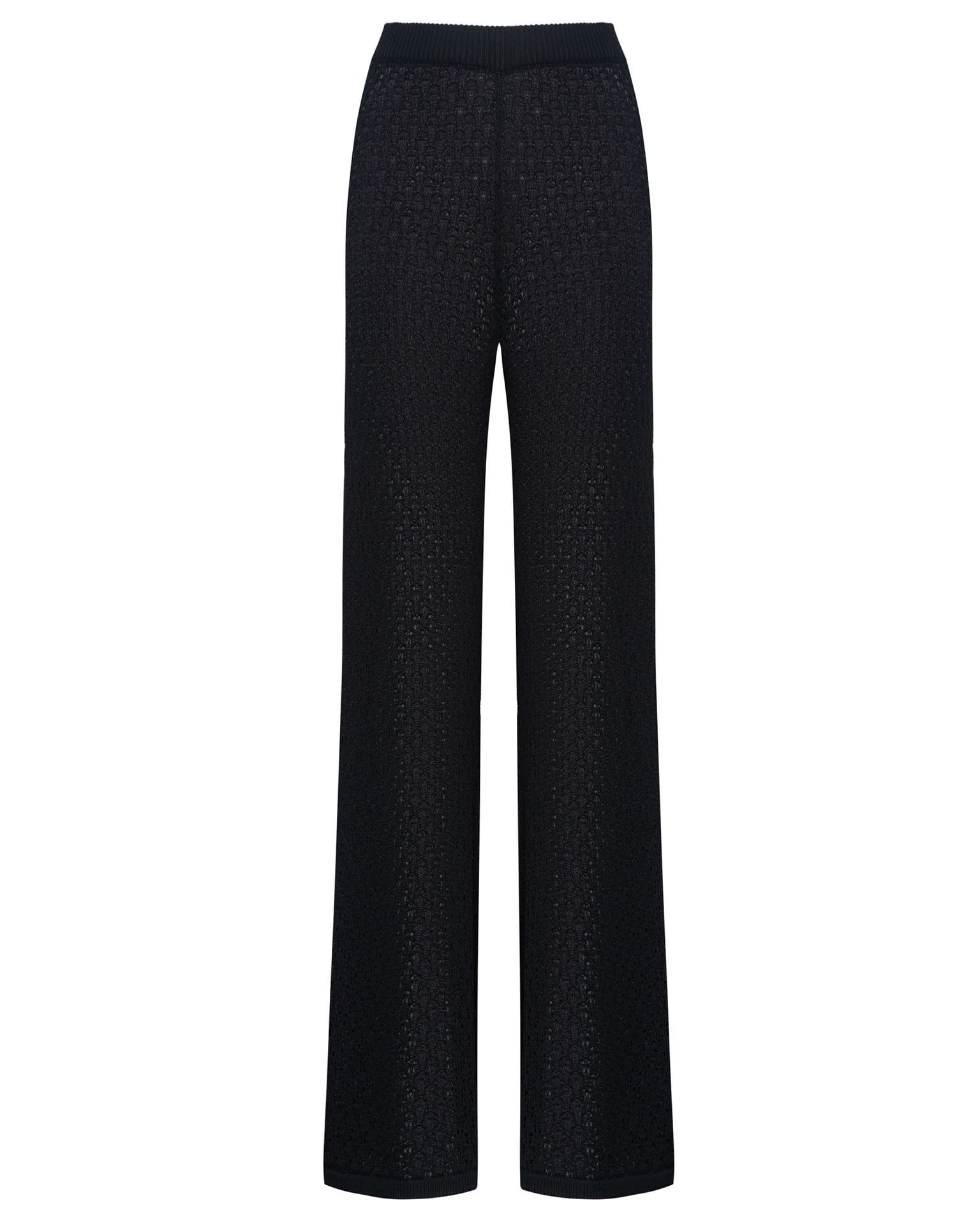 Black Viscose Trousers
