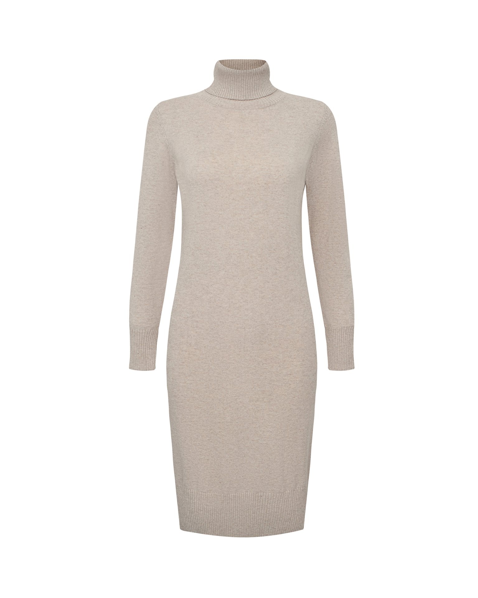 Straight-cut dress, Beige — photo 6