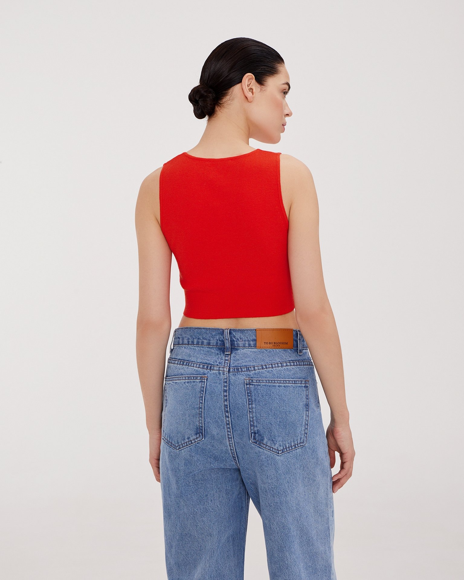 Red crop top, Coral — photo 5