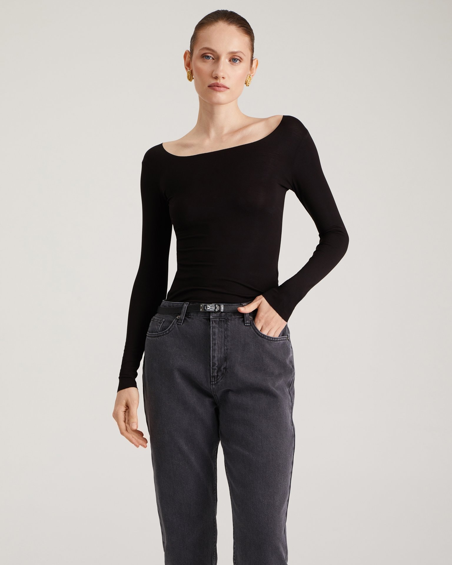 Light grey mom jeans, Light Grey — photo 3