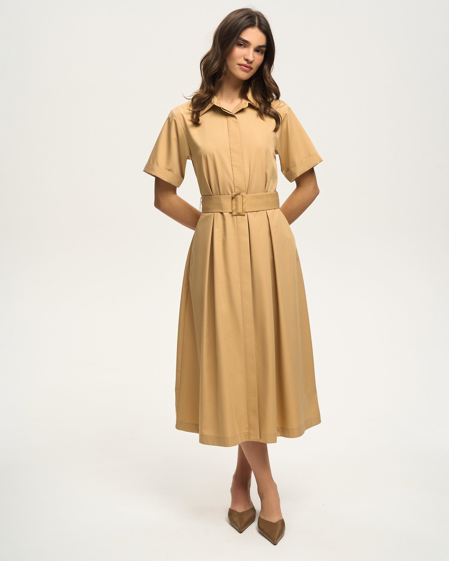 Sand-coloured dress