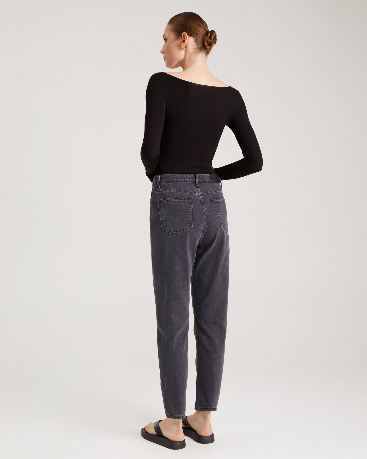 Light grey mom jeans, Light Grey — photo 4