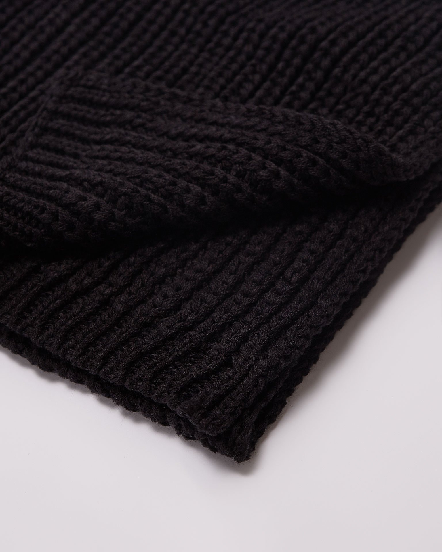 Chunky Knit Scarf, Black — photo 2