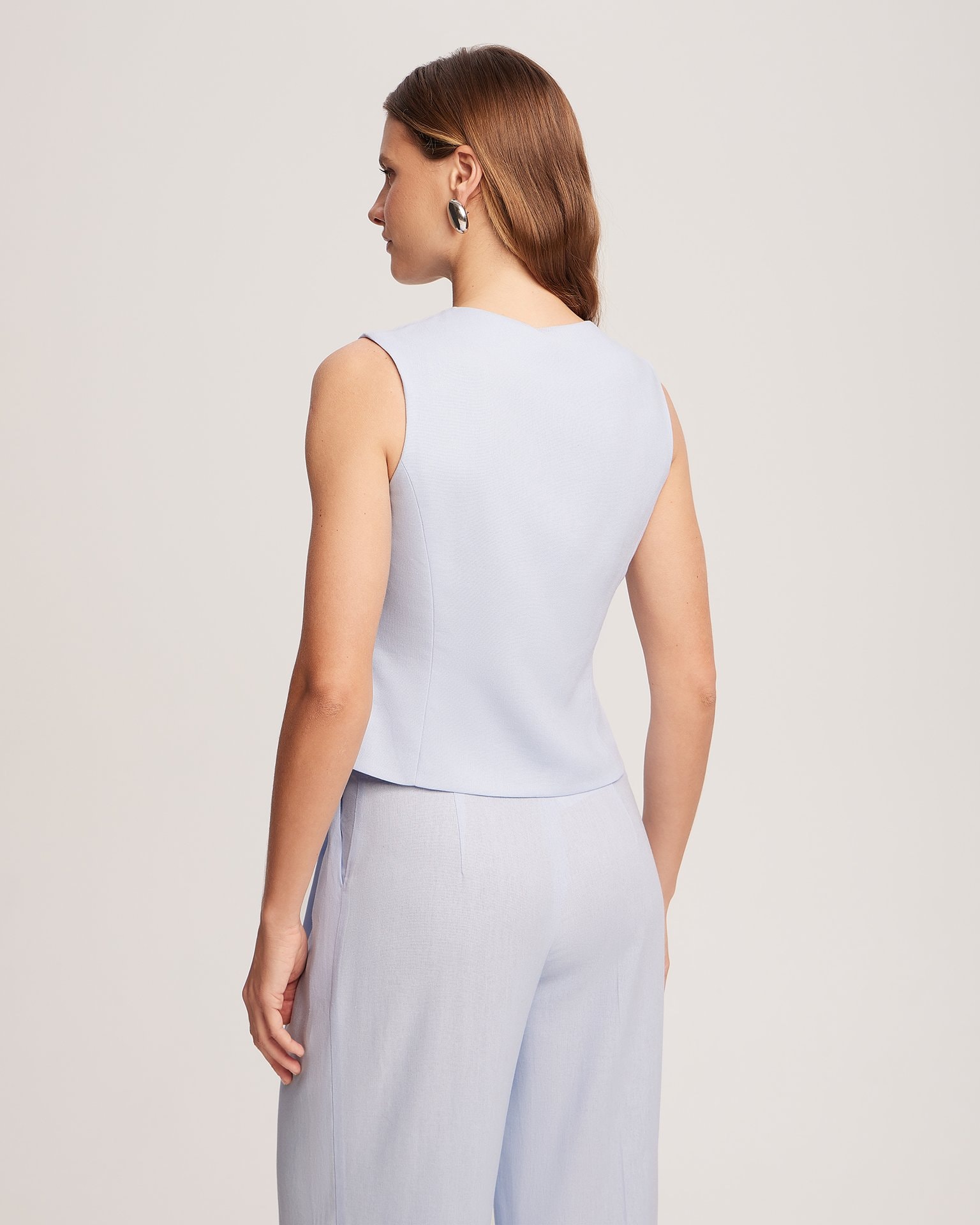 Blue waistcoat, Sky Blue — photo 3