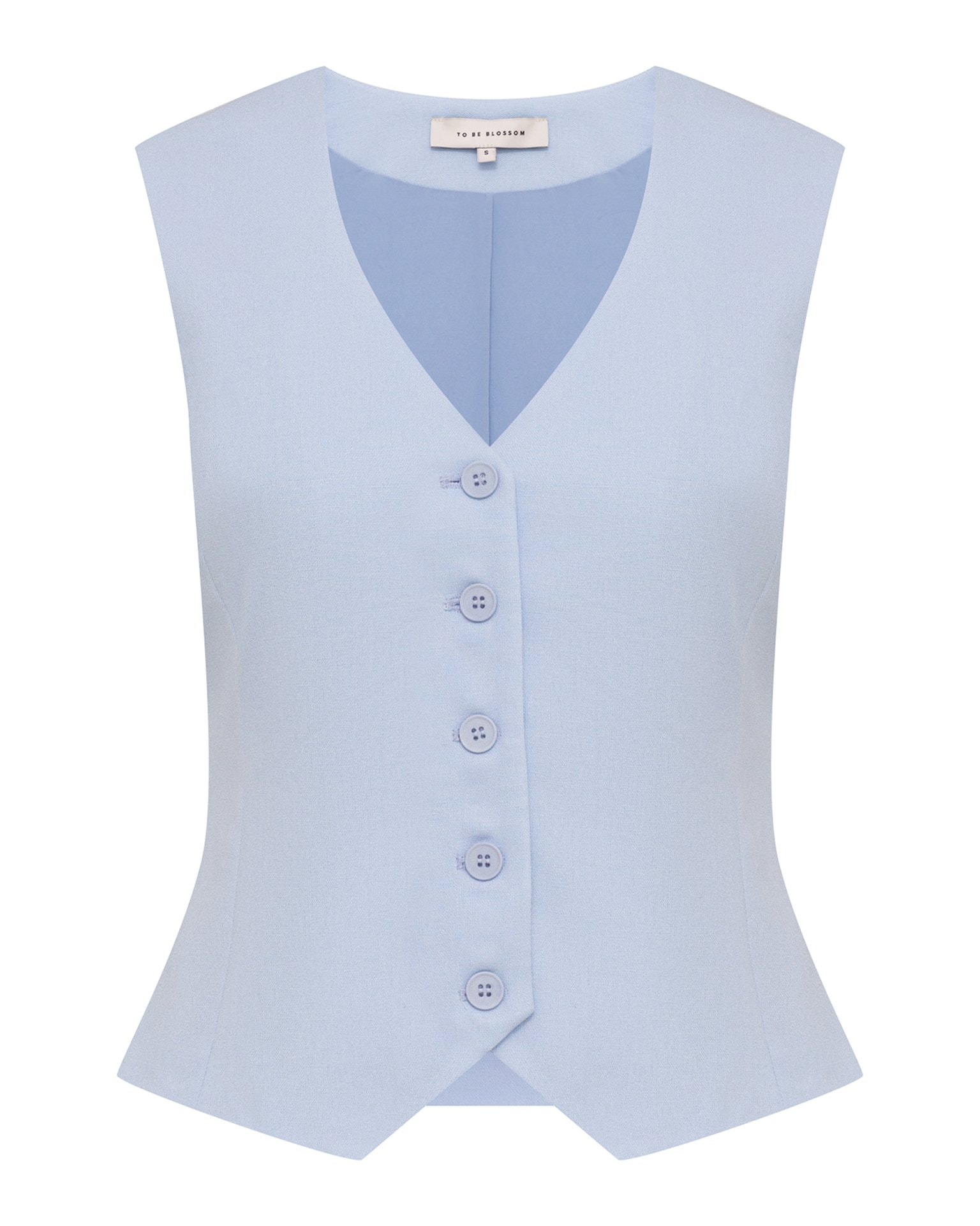 Blue waistcoat, Sky Blue — photo 6