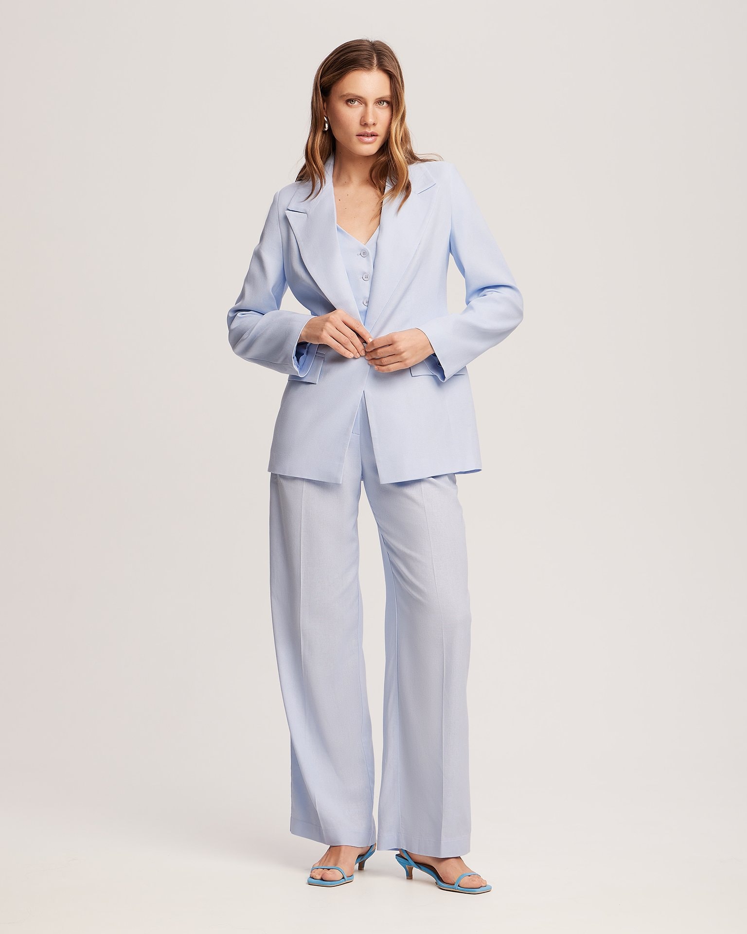 Blue waistcoat, Sky Blue — photo 4