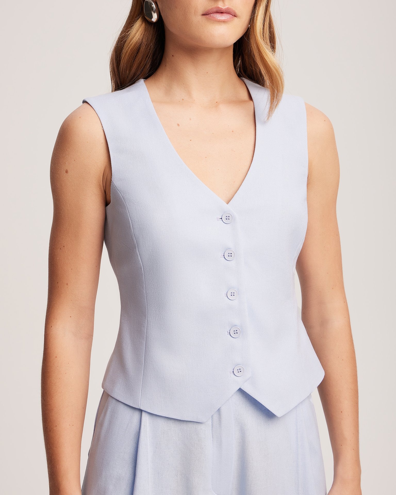 Blue waistcoat, Sky Blue — photo 2