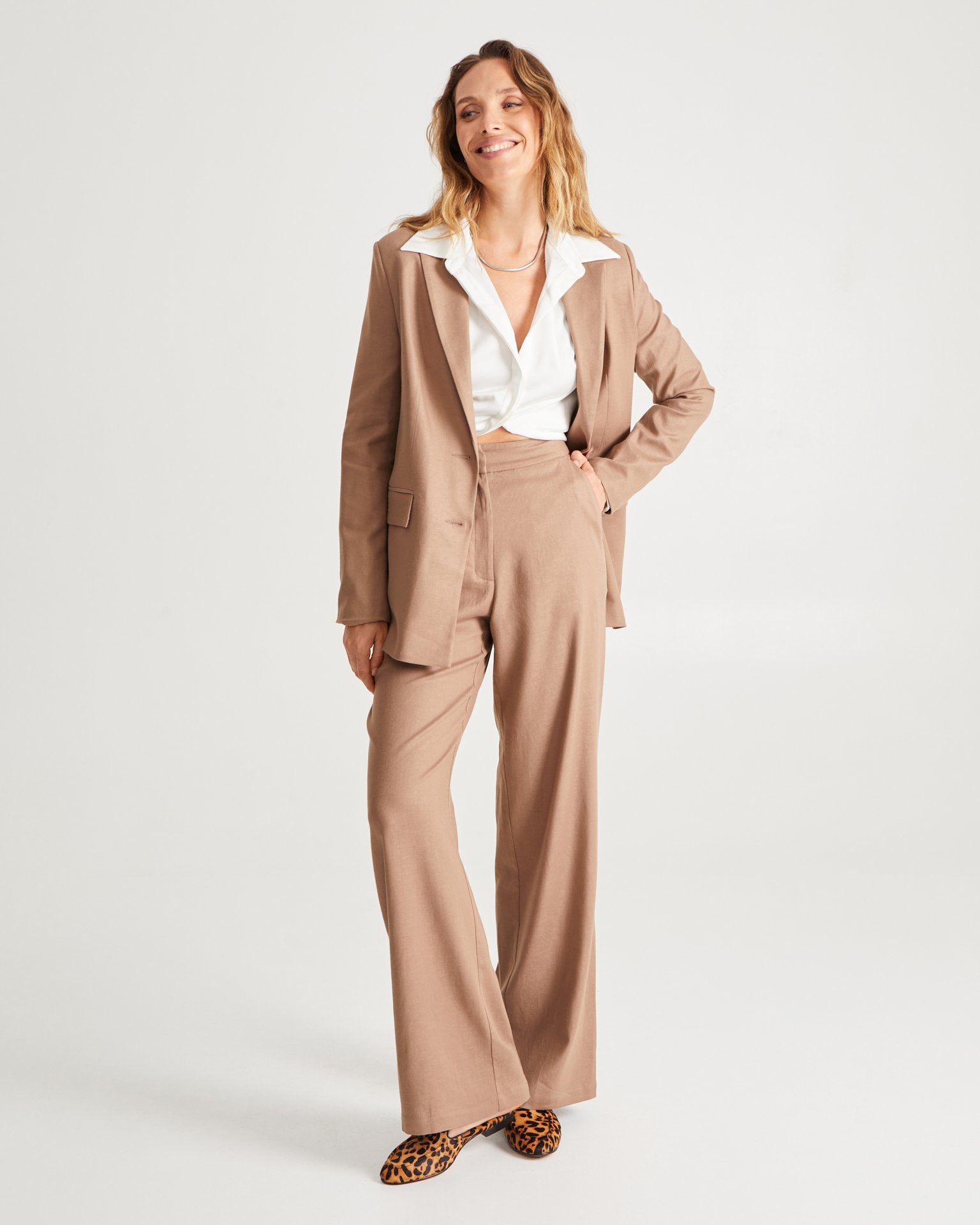 Palazzo trousers, Brown — photo 2