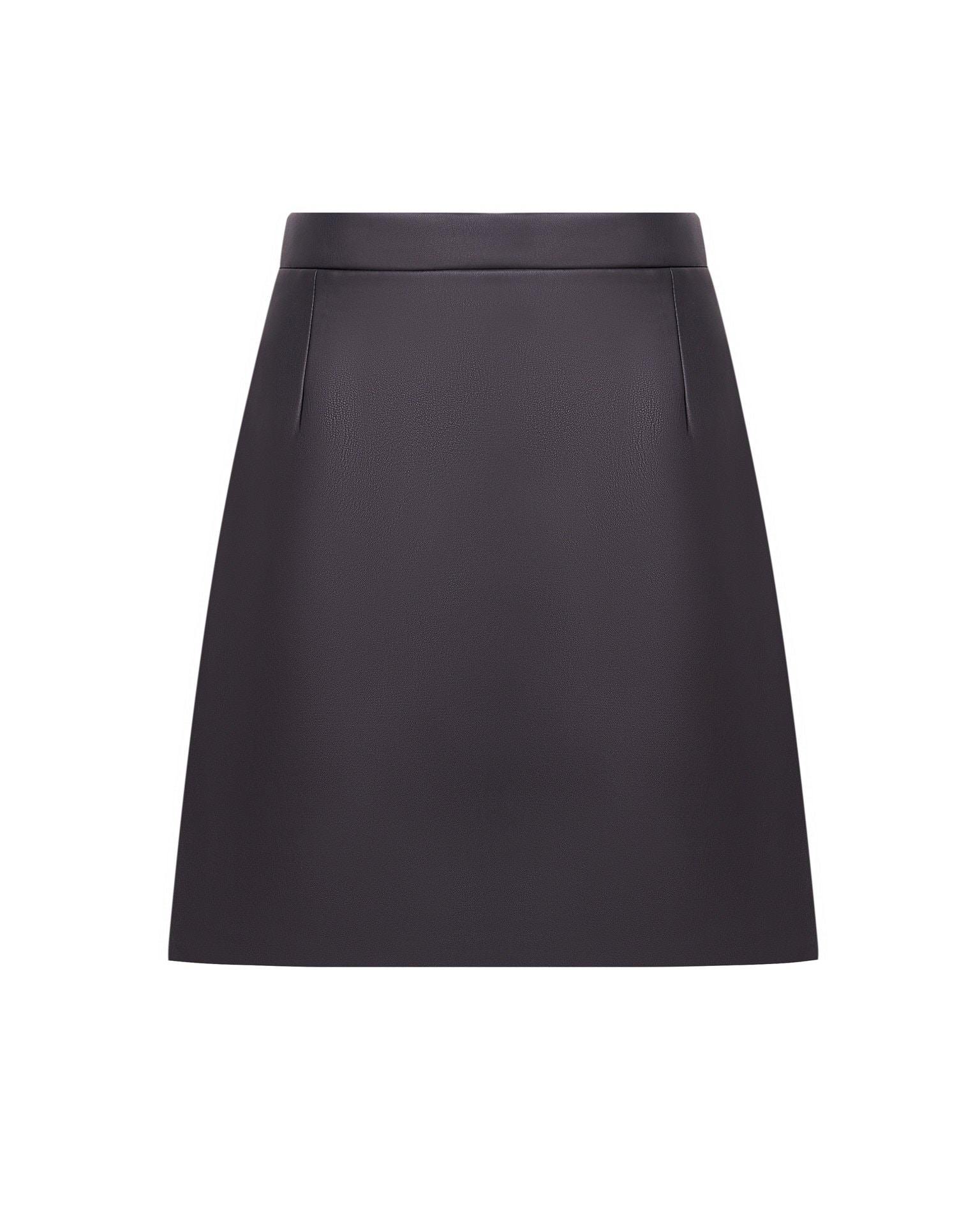 Black faux leather skirt, Black — photo 10