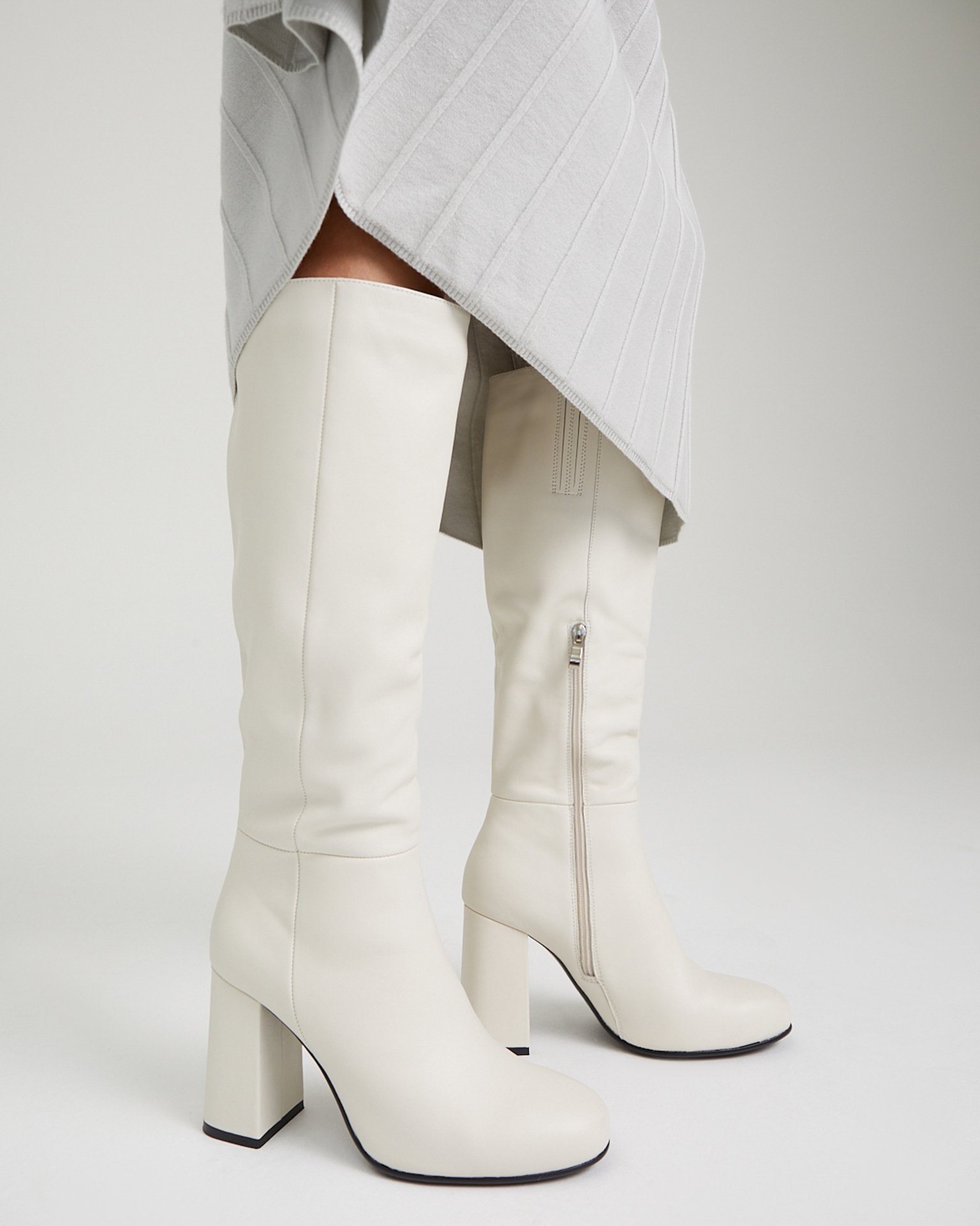 Knee-high boots, Milk — photo 4