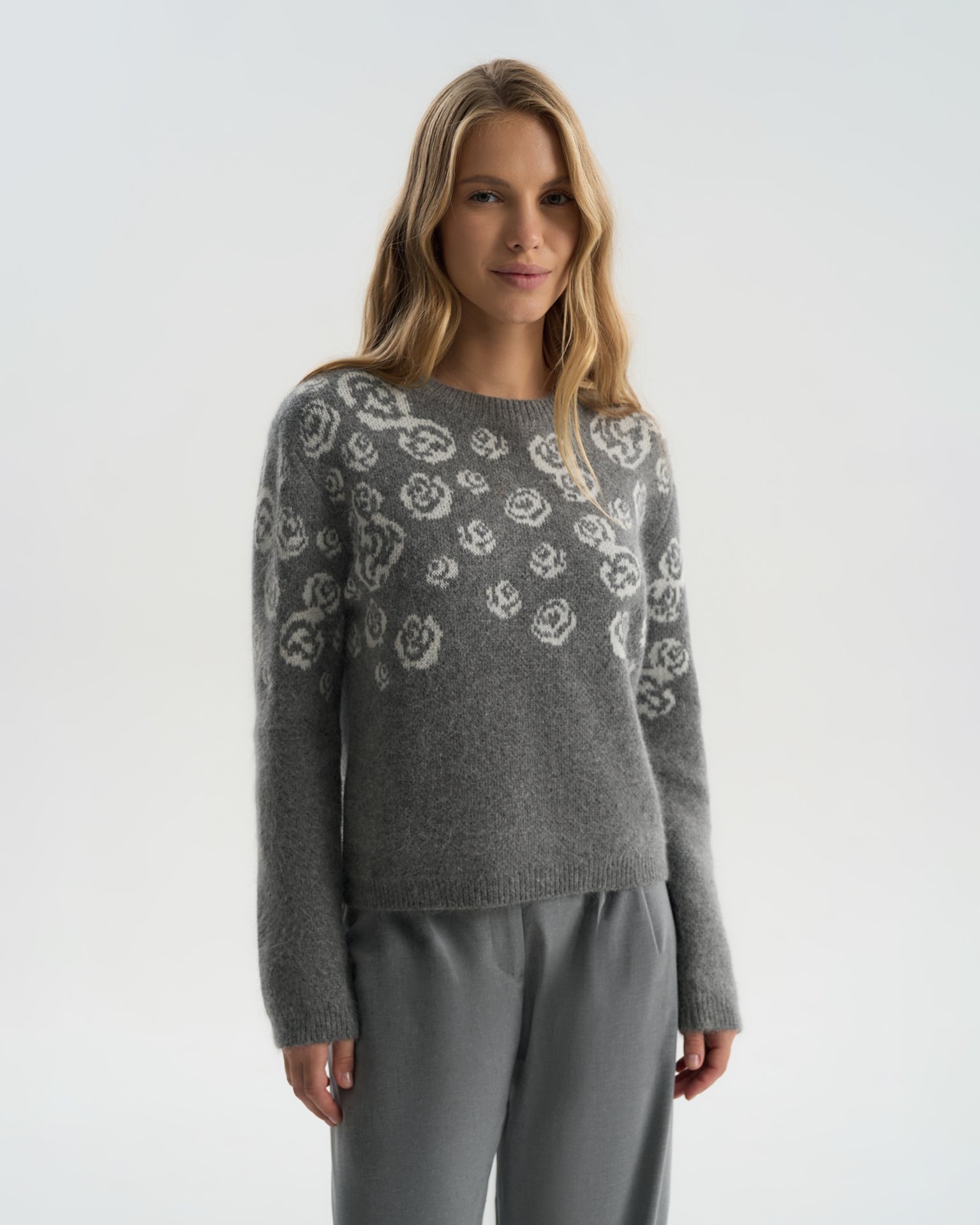 Blended wool jumper, Grey — photo 4