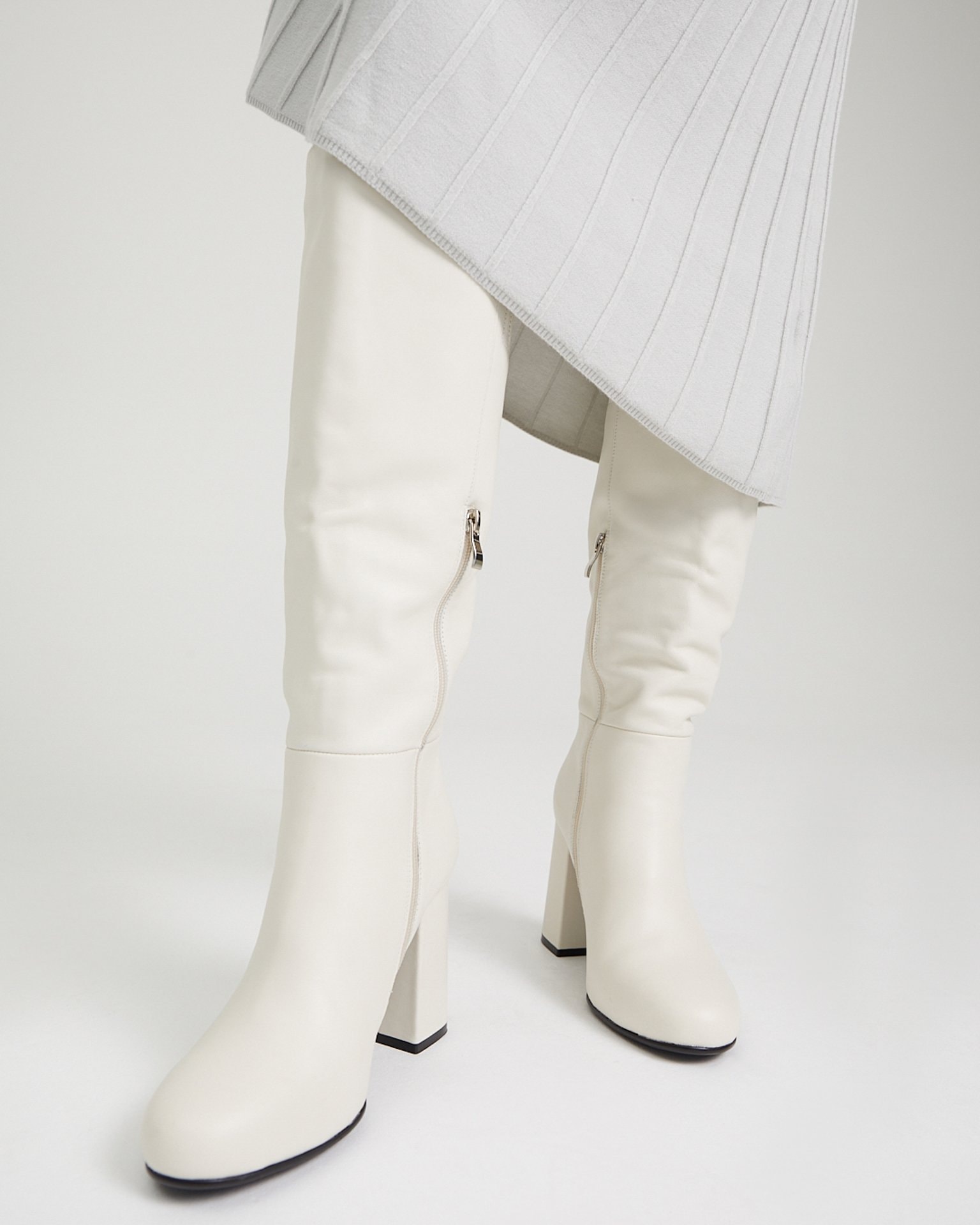 Knee-high boots, Milk — photo 2