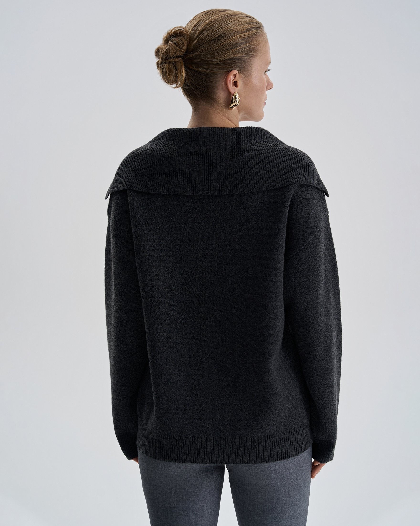 Wide-collar jumper, Grey — photo 7