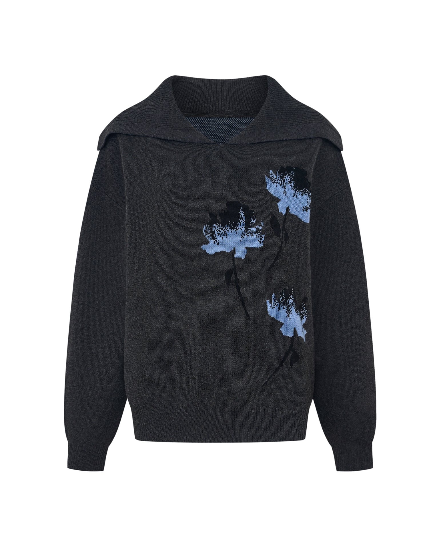 Wide-collar jumper, Grey — photo 3