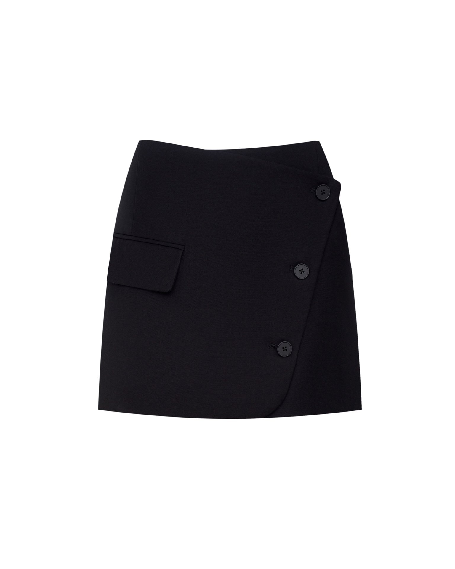 Wrap mini skirt, Black — photo 10