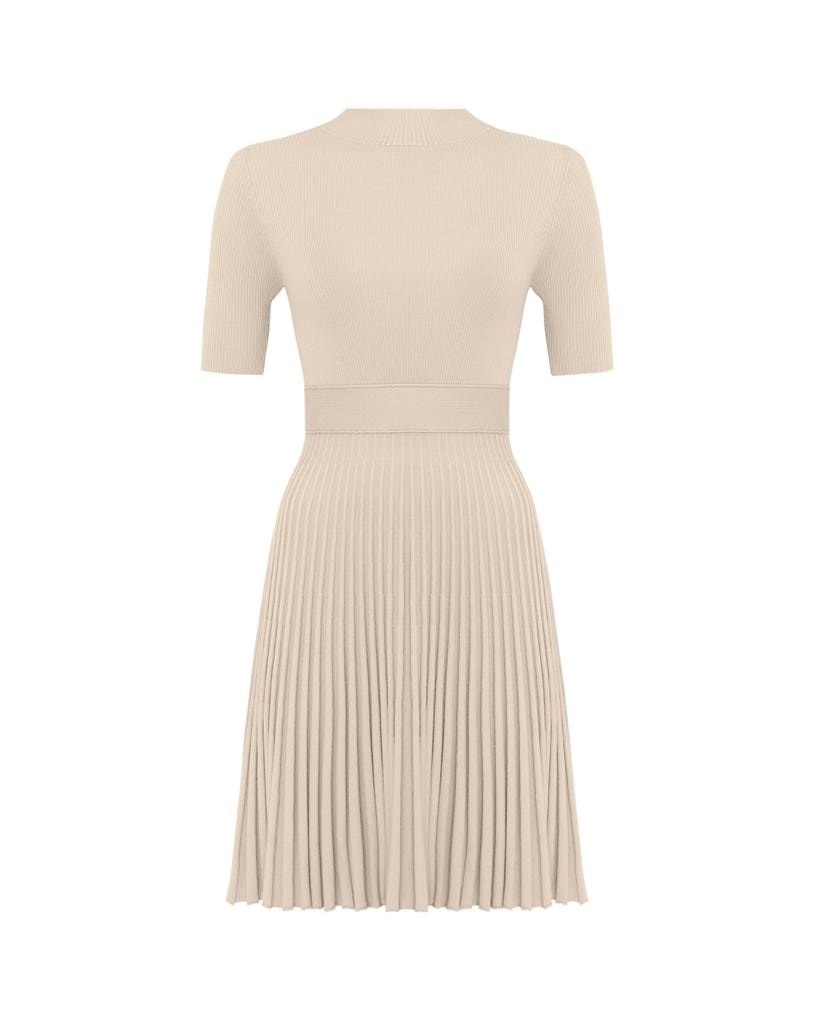 Viscose dress, Beige — photo 7