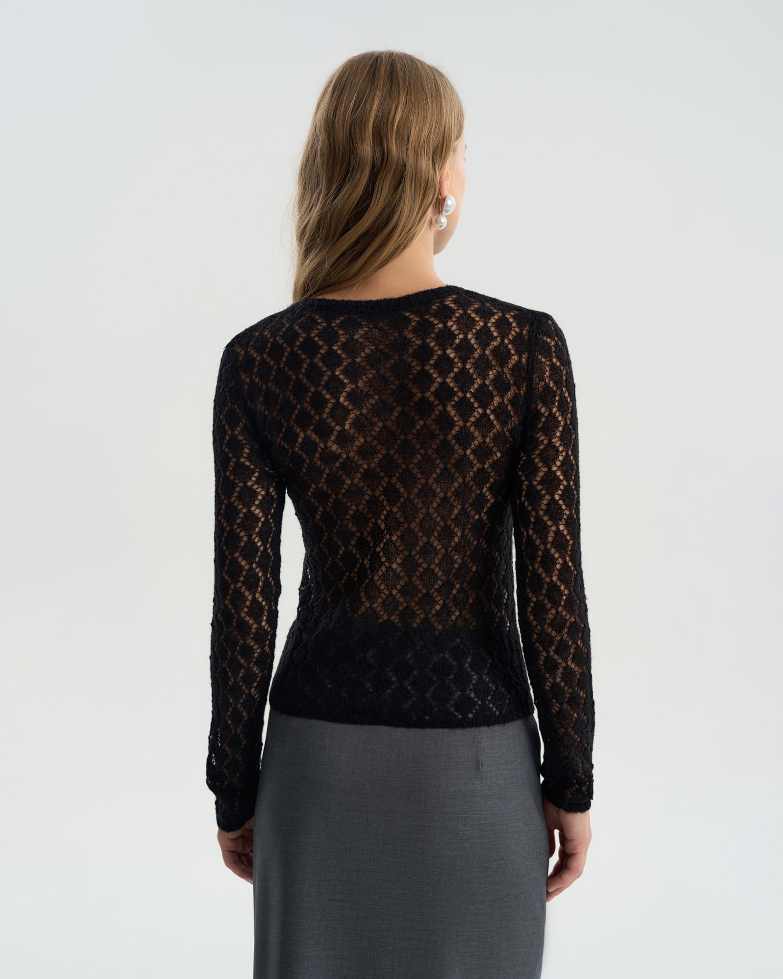 Wool jumper, Black — photo 4