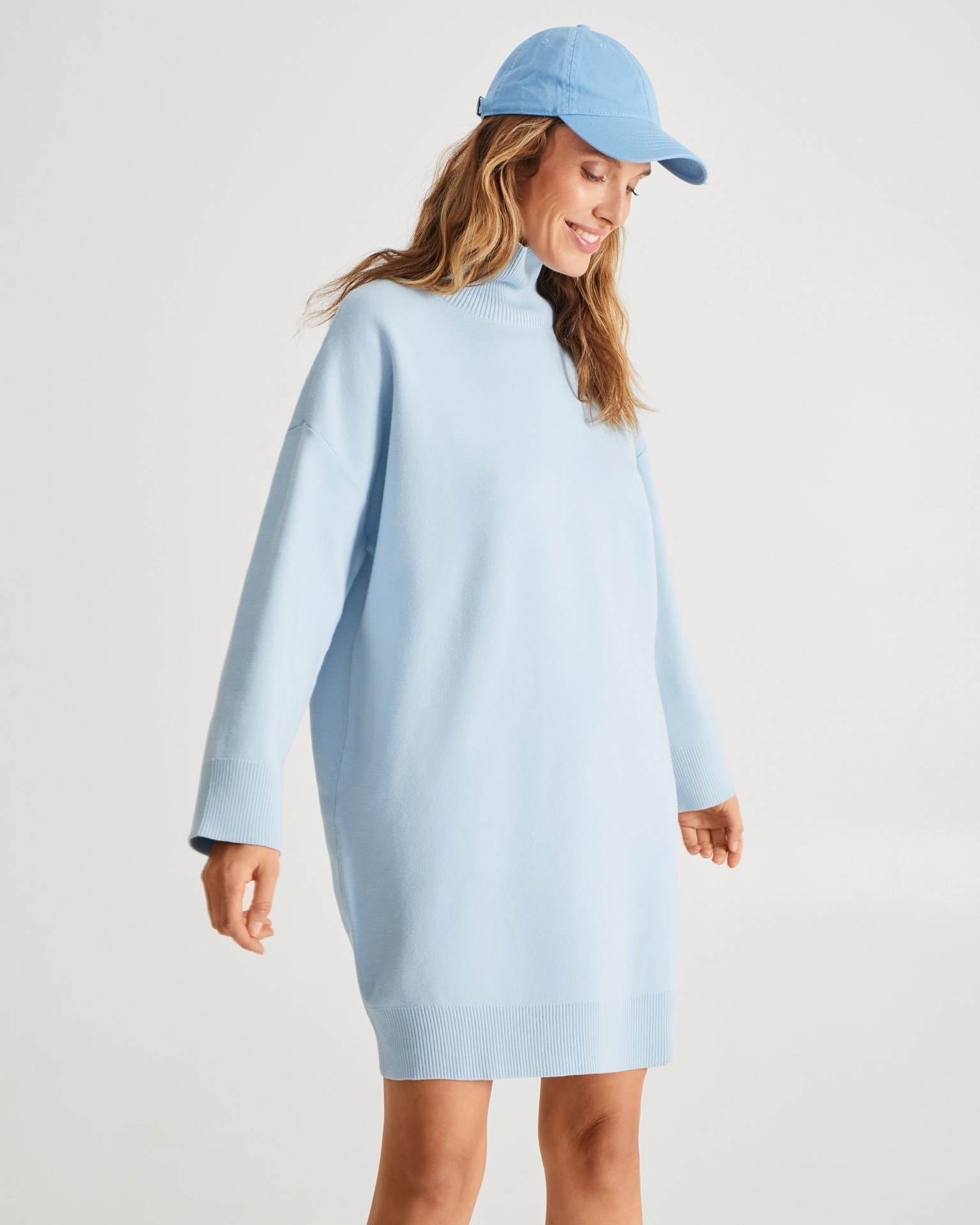 Cocoon dress, Cornflower Blue — photo 5